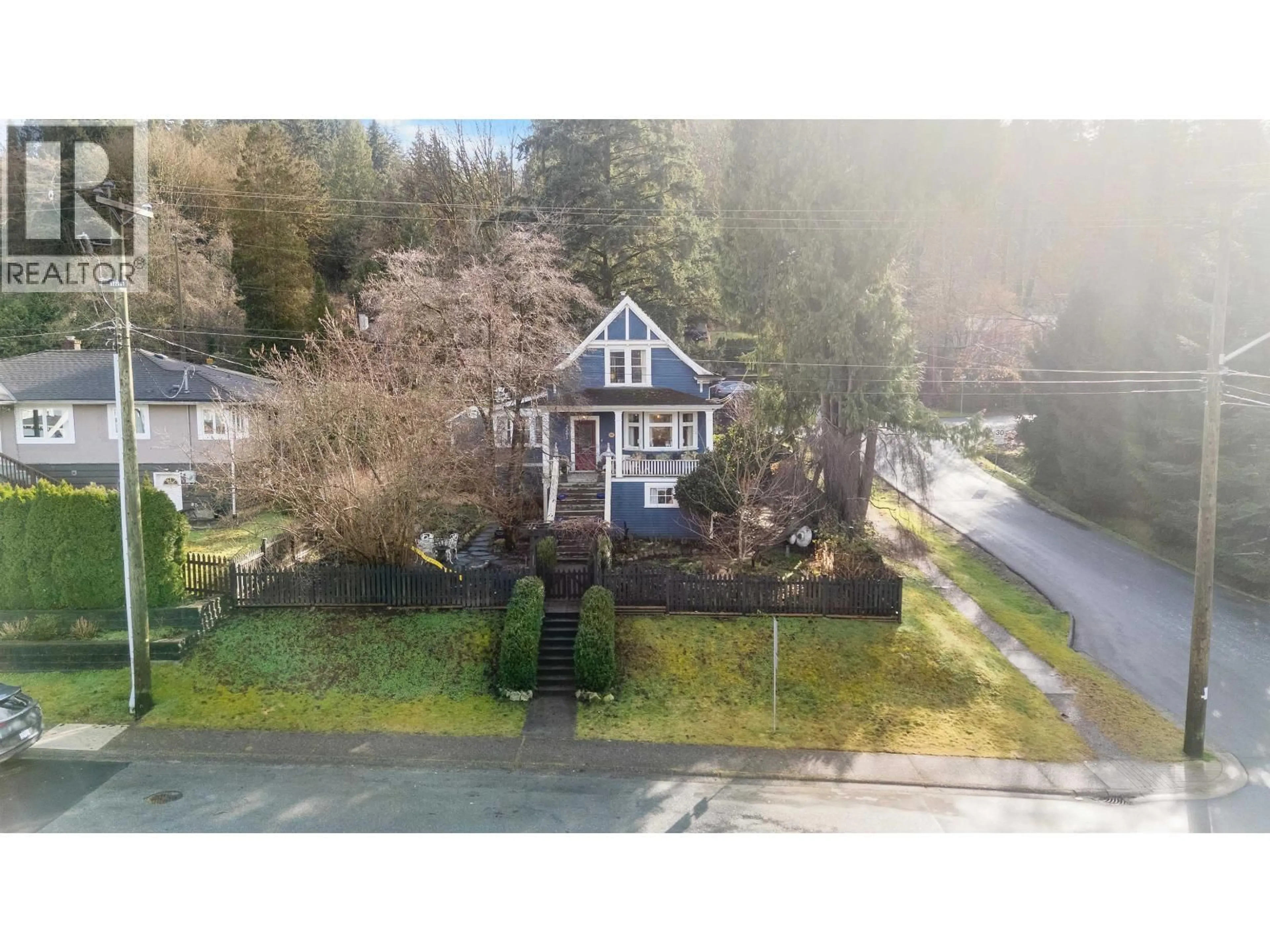 A pic from outside/outdoor area/front of a property/back of a property/a pic from drone, street for 2201 ST GEORGE STREET, Port Moody British Columbia V3H2G1
