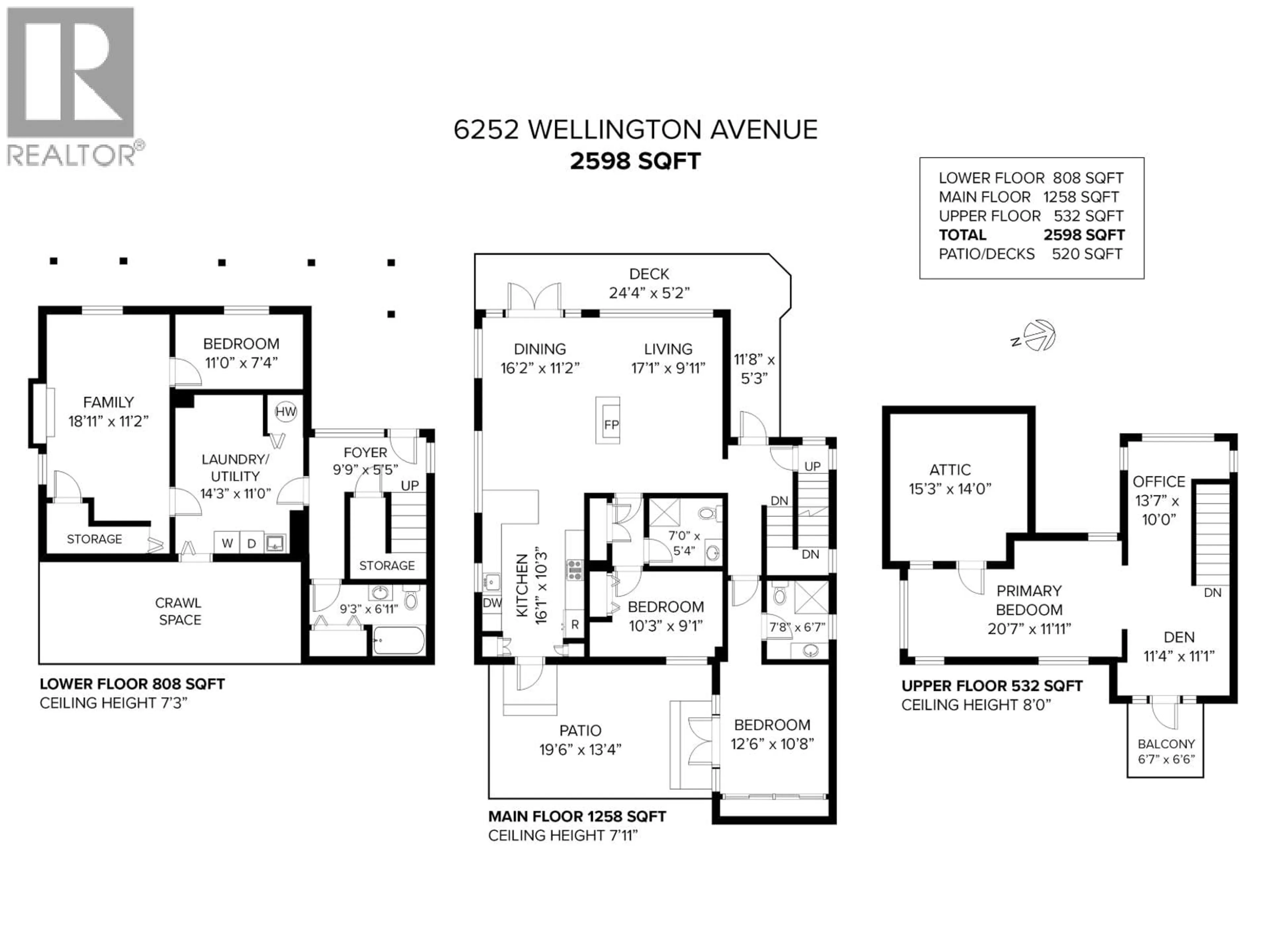 Floor plan for 6252 WELLINGTON AVENUE, West Vancouver British Columbia V7W2H4