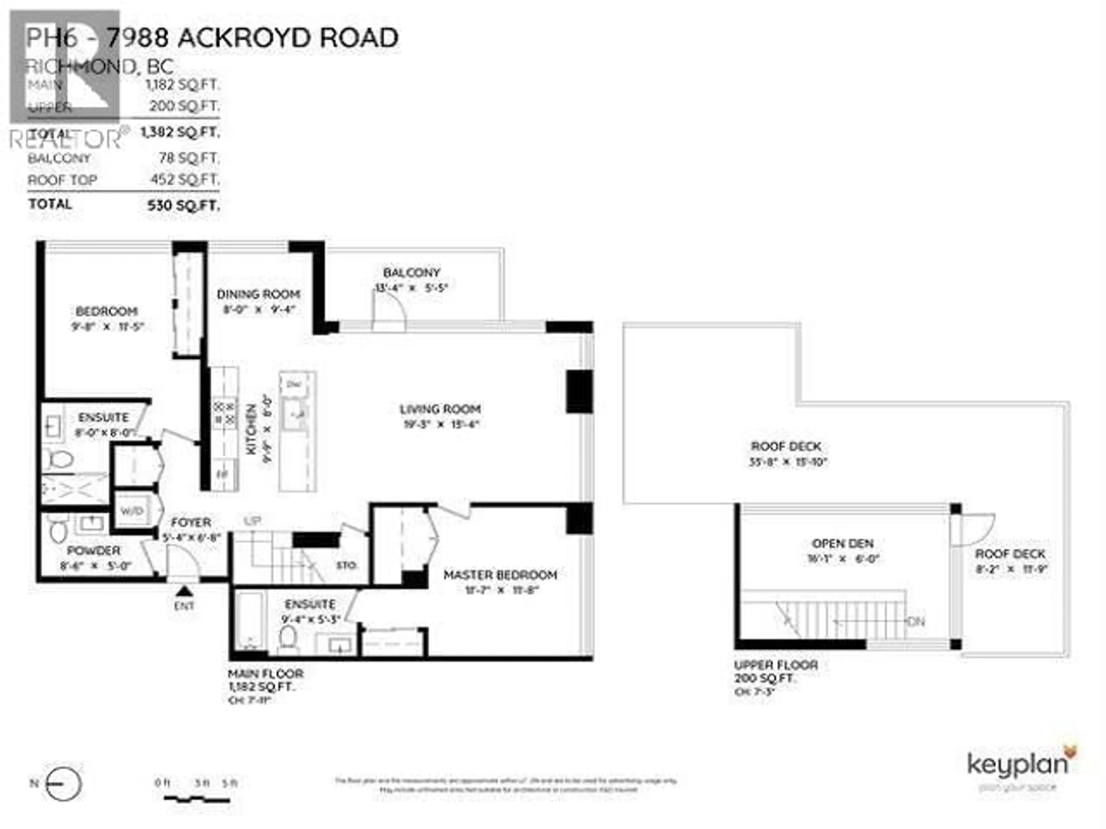 Floor plan for PH6 - 7988 ACKROYD ROAD, Richmond British Columbia V6X0K6