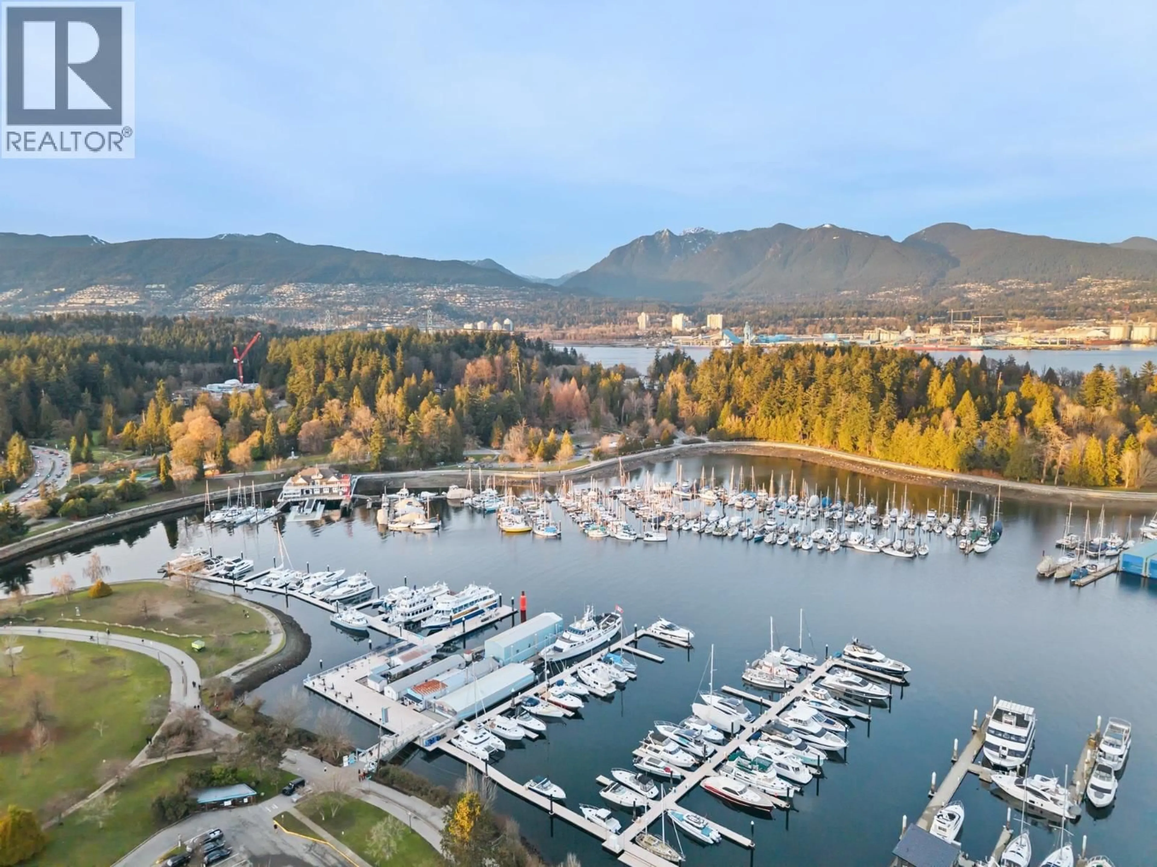 A pic from outside/outdoor area/front of a property/back of a property/a pic from drone, water/lake/river/ocean view for 1901 - 1710 BAYSHORE DRIVE, Vancouver British Columbia V6G3G4