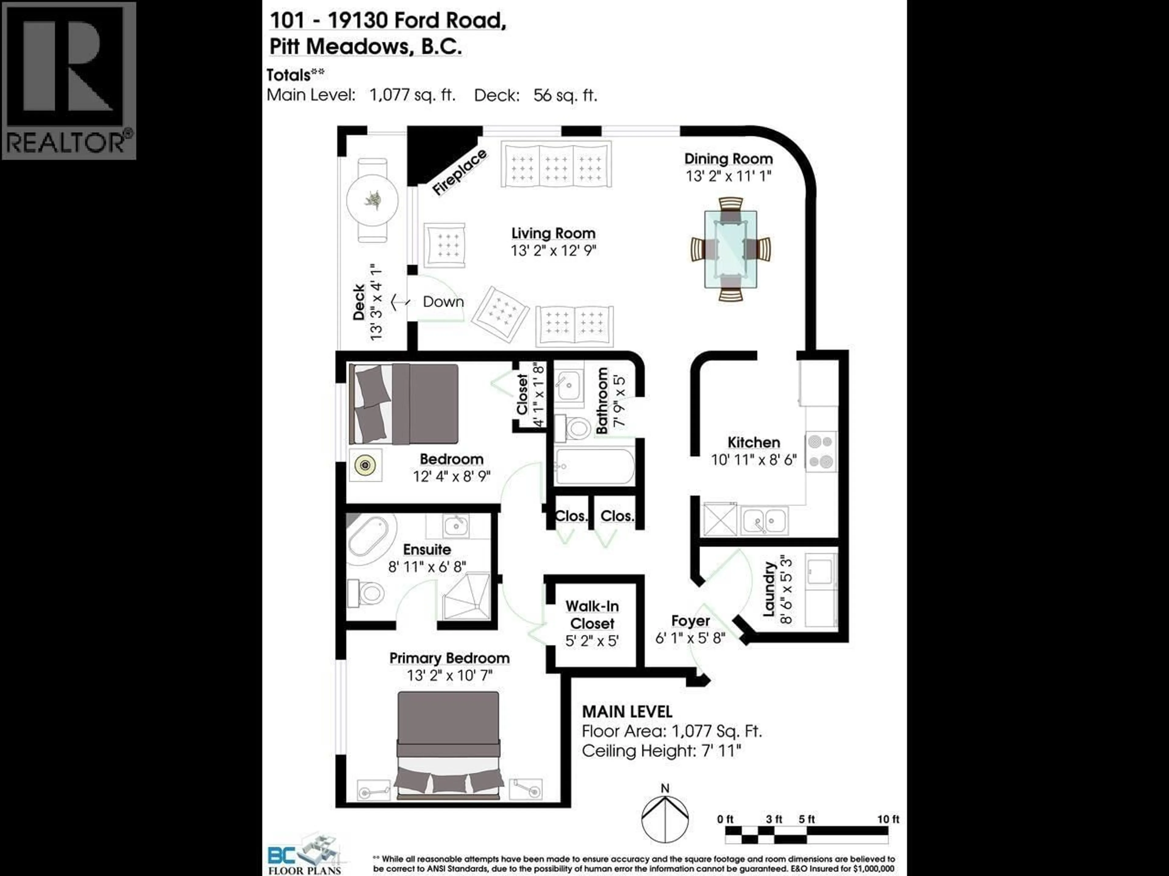 Floor plan for 101 - 19130 FORD ROAD, Pitt Meadows British Columbia V3Y2P1