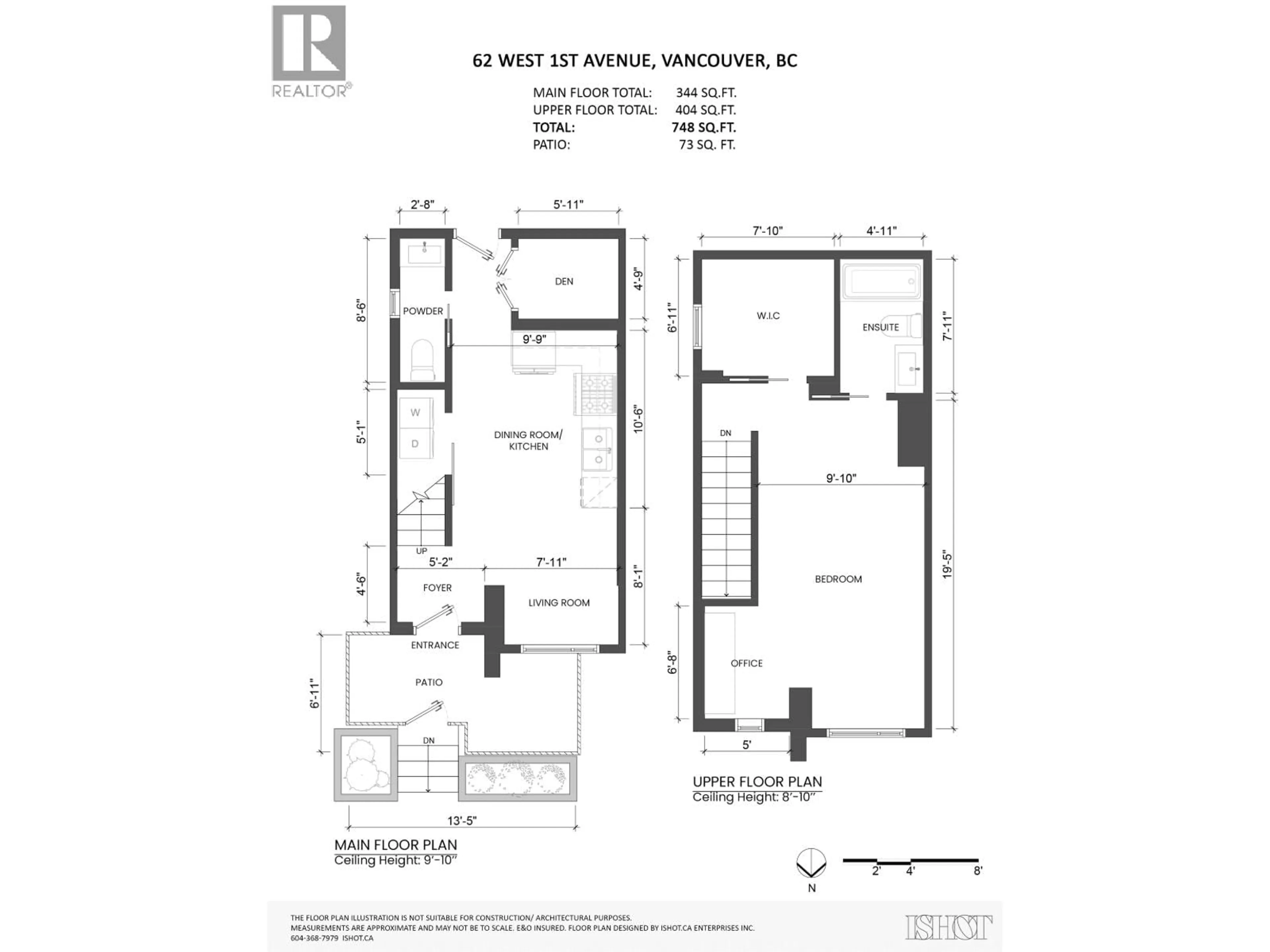 Floor plan for 62 1ST AVENUE, Vancouver British Columbia V5Y0K4