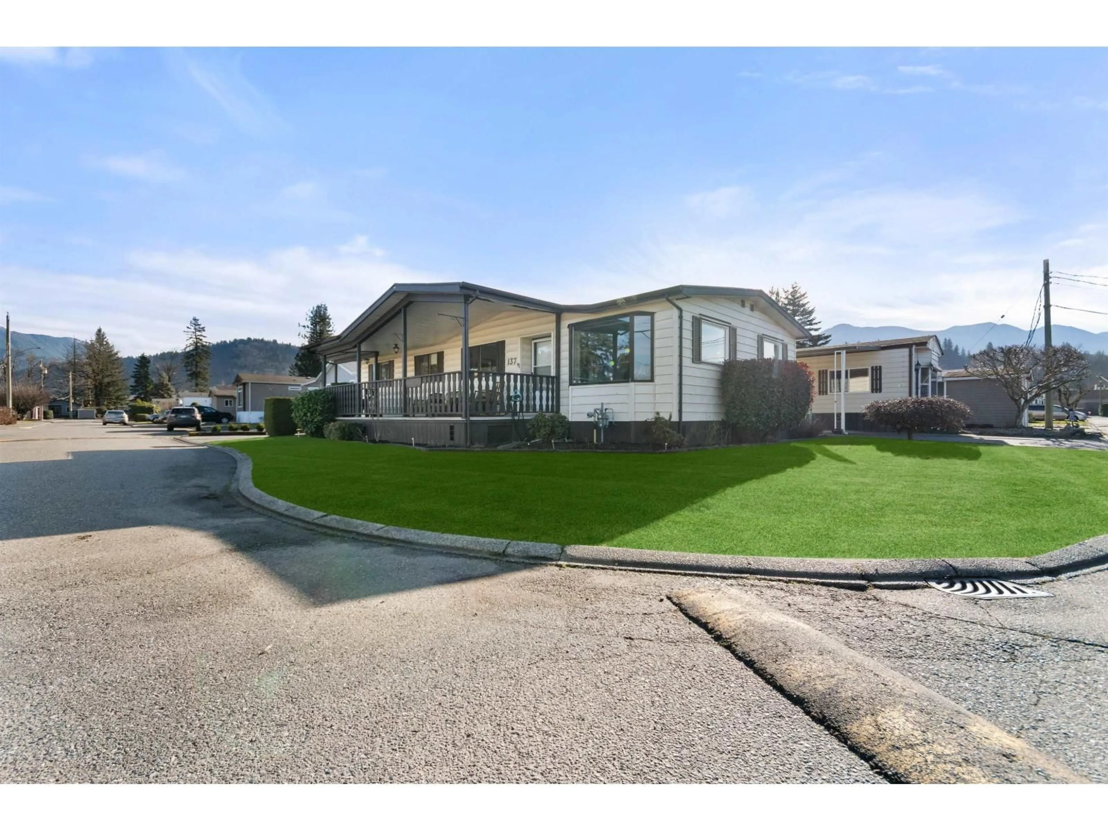 A pic from outside/outdoor area/front of a property/back of a property/a pic from drone, street for 137 - 6338 VEDDER ROAD, Chilliwack British Columbia V2R3R4