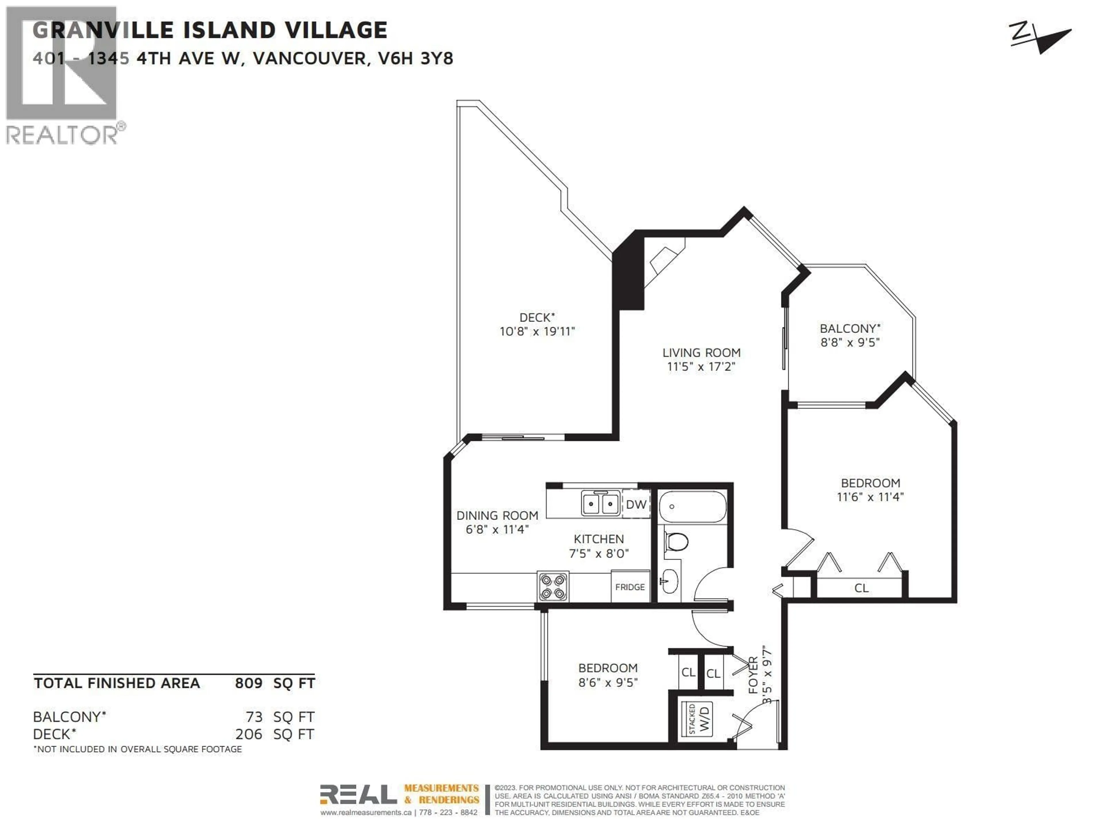 Floor plan for 401 - 1345 4TH AVENUE, Vancouver British Columbia V6H3Y8