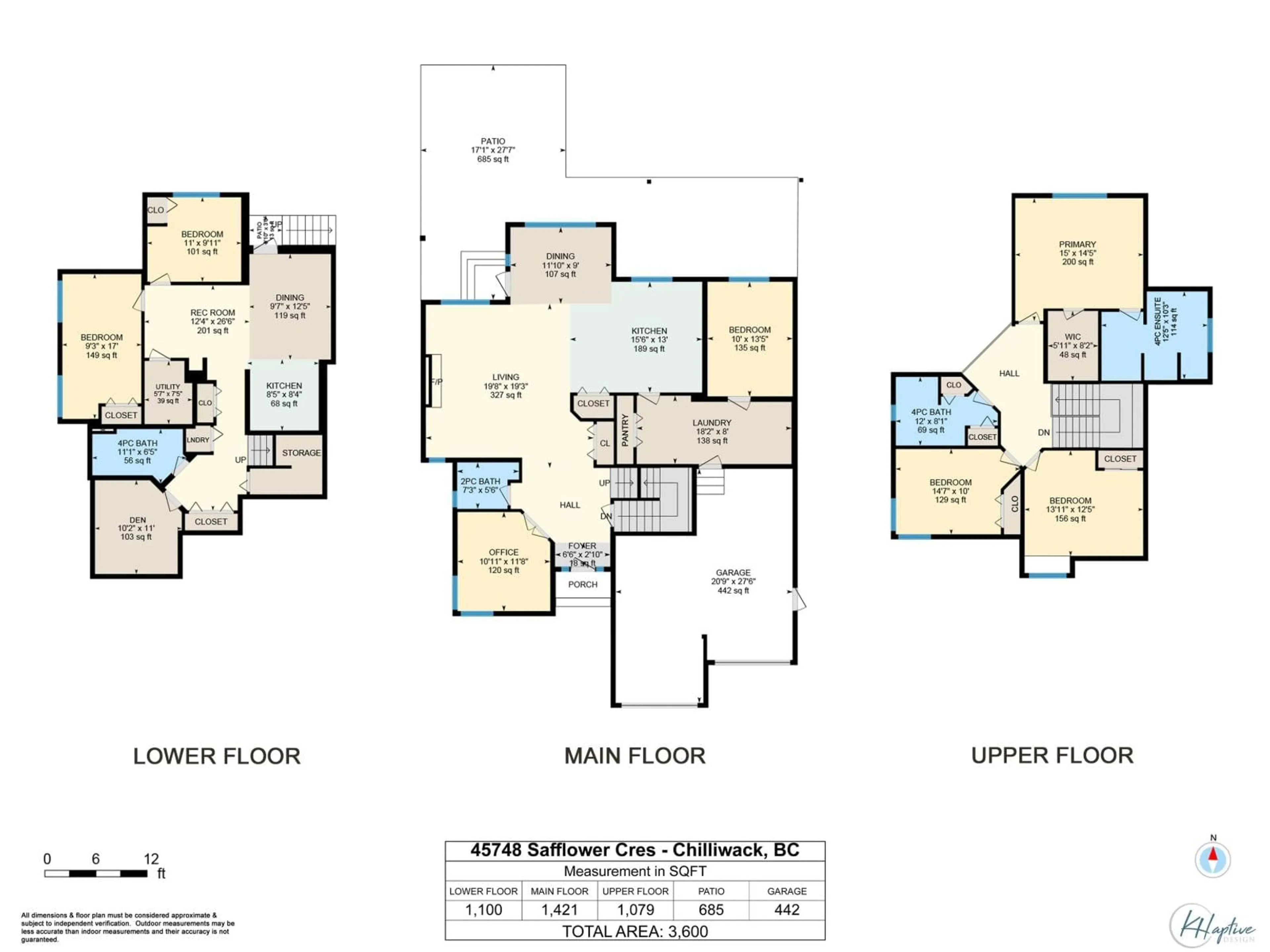 Floor plan for 45748 SAFFLOWER CRESCENT, Chilliwack British Columbia V2R0H6