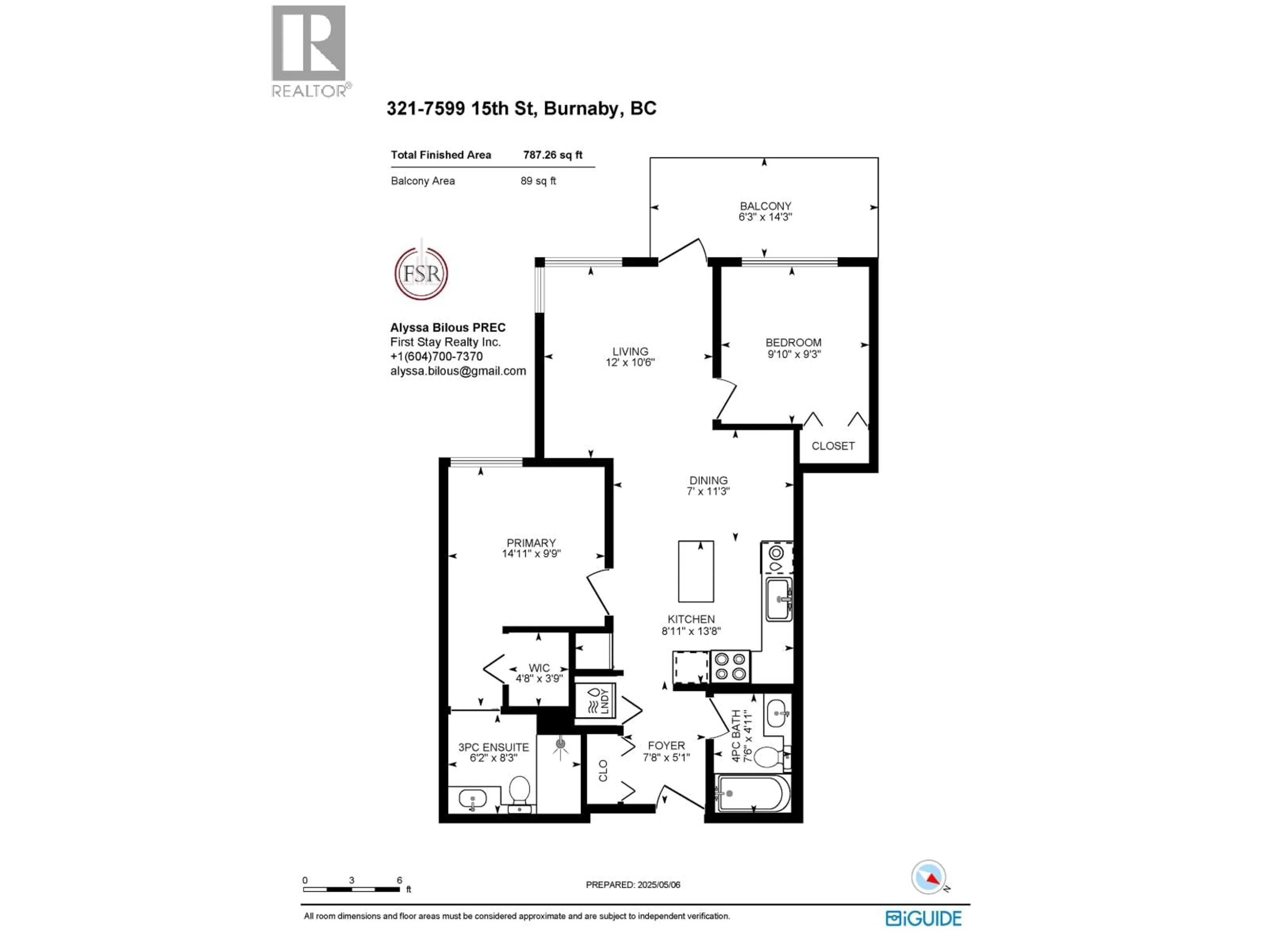 Floor plan for 321 - 7599 15TH STREET, Burnaby British Columbia V3N0H9