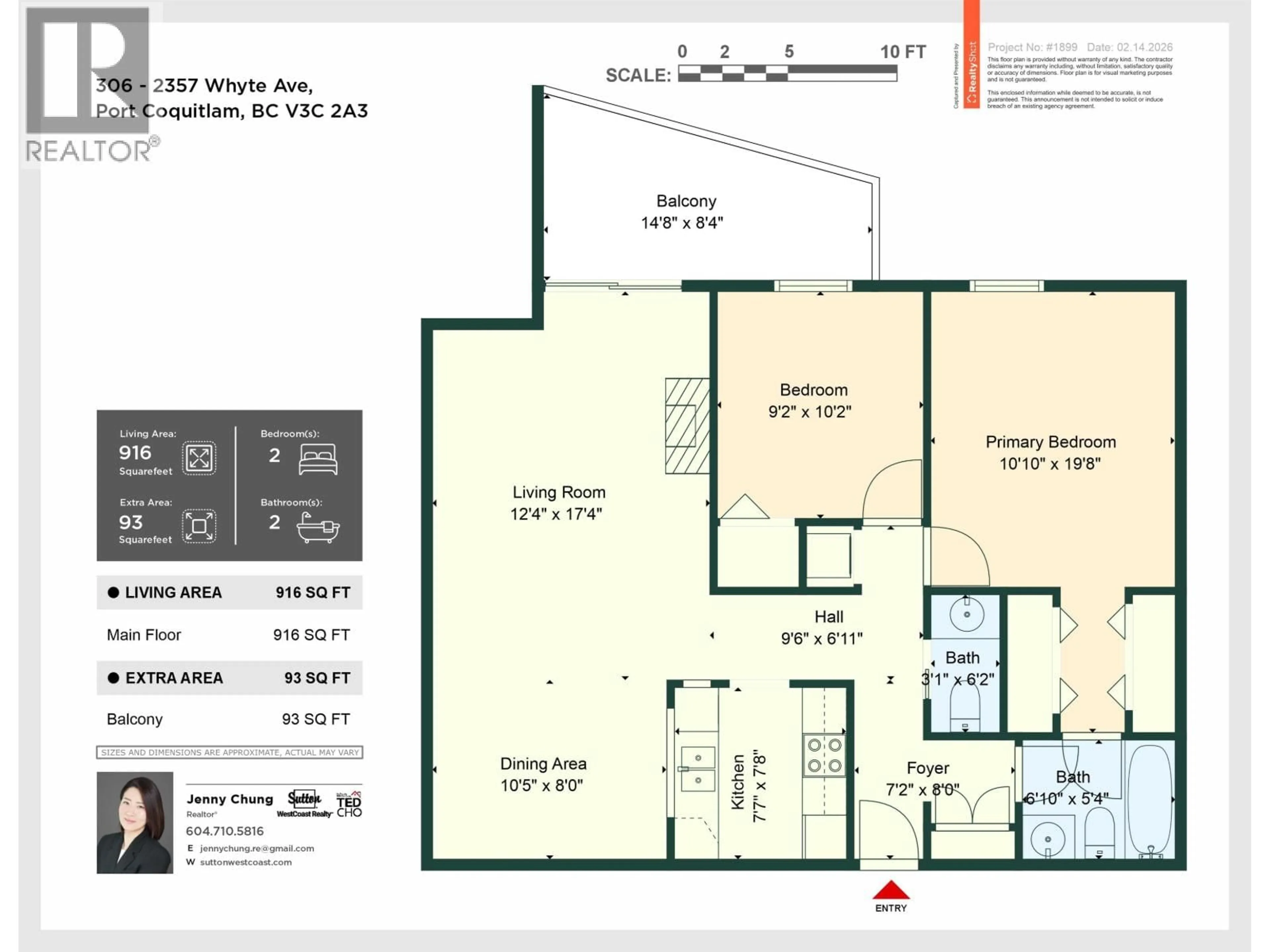 Floor plan for 306 - 2357 WHYTE AVENUE, Port Coquitlam British Columbia V3C2A3
