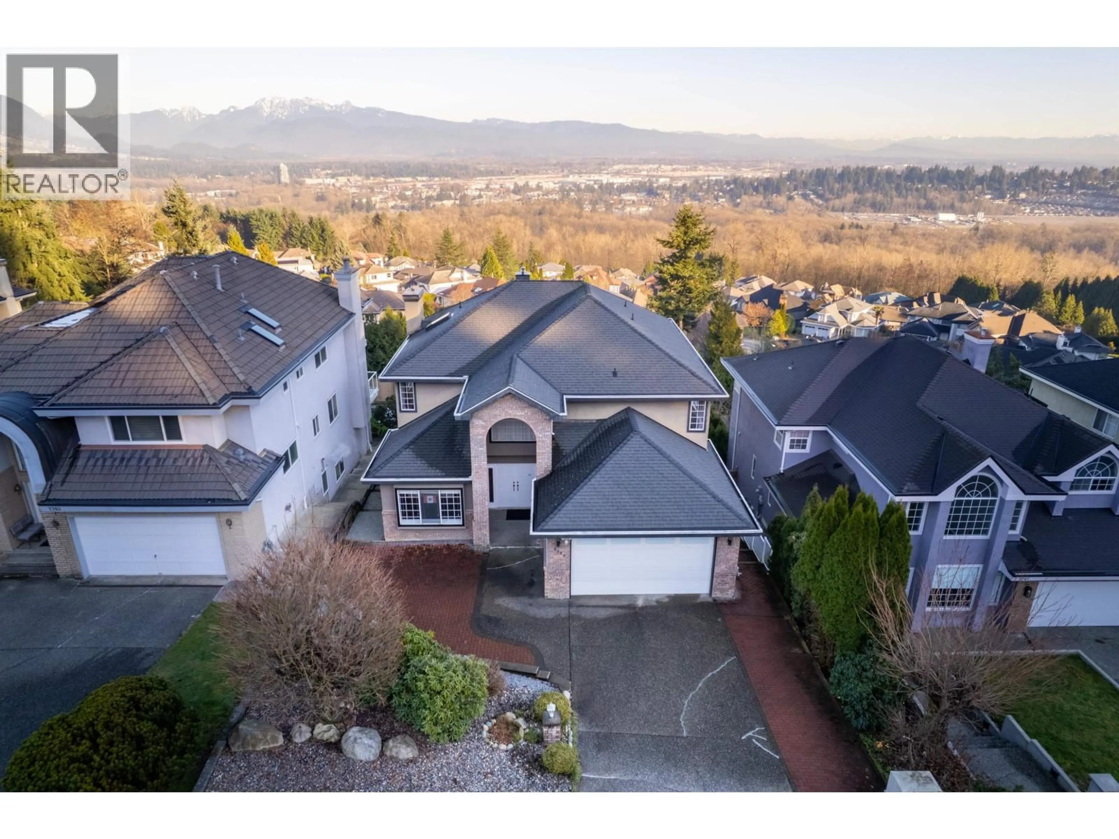A pic from outside/outdoor area/front of a property/back of a property/a pic from drone, mountain view for 2765 NADINA DRIVE, Coquitlam British Columbia V3C6A5
