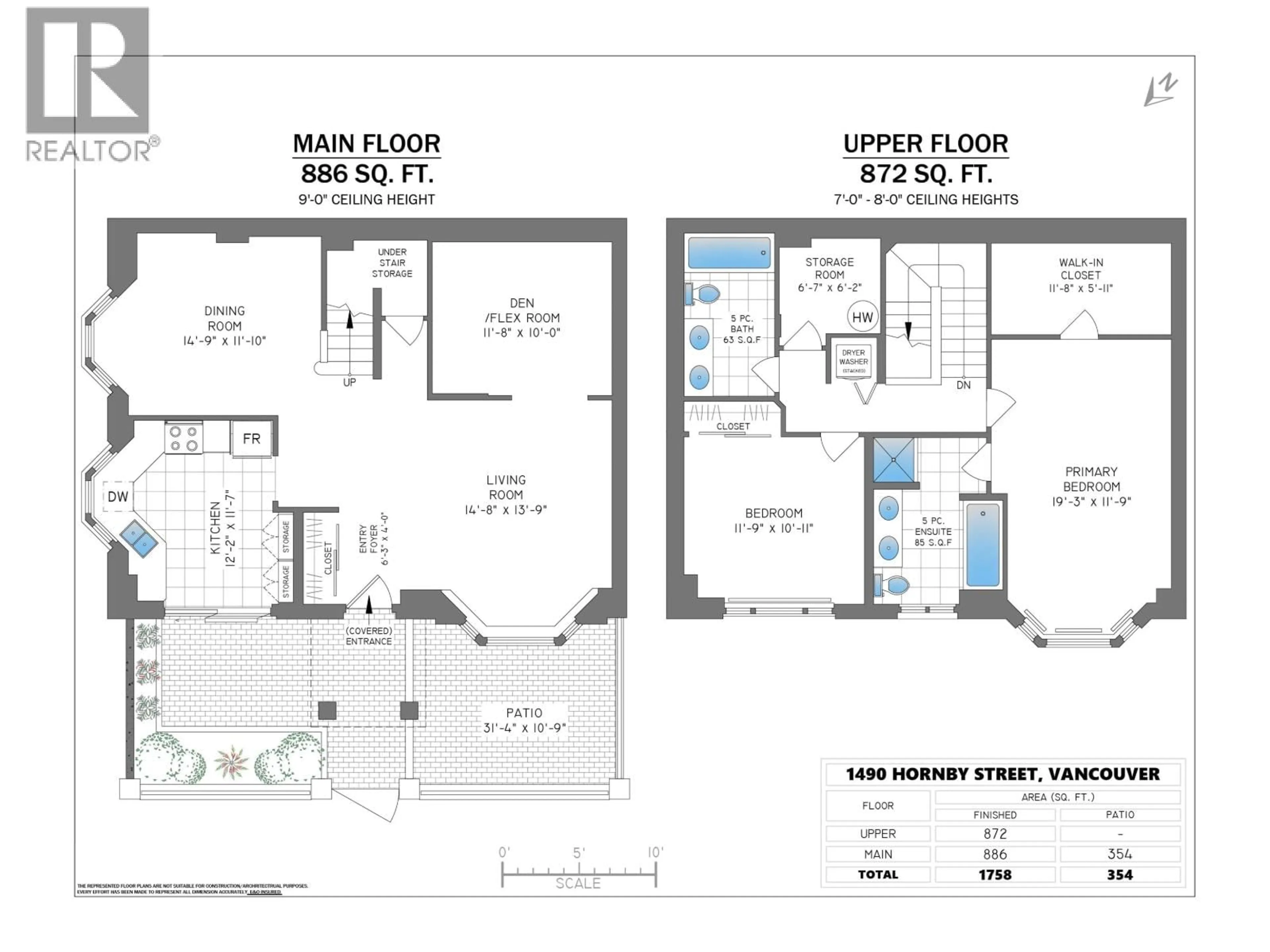 Floor plan for 1490 HORNBY STREET, Vancouver British Columbia V6Z1X3
