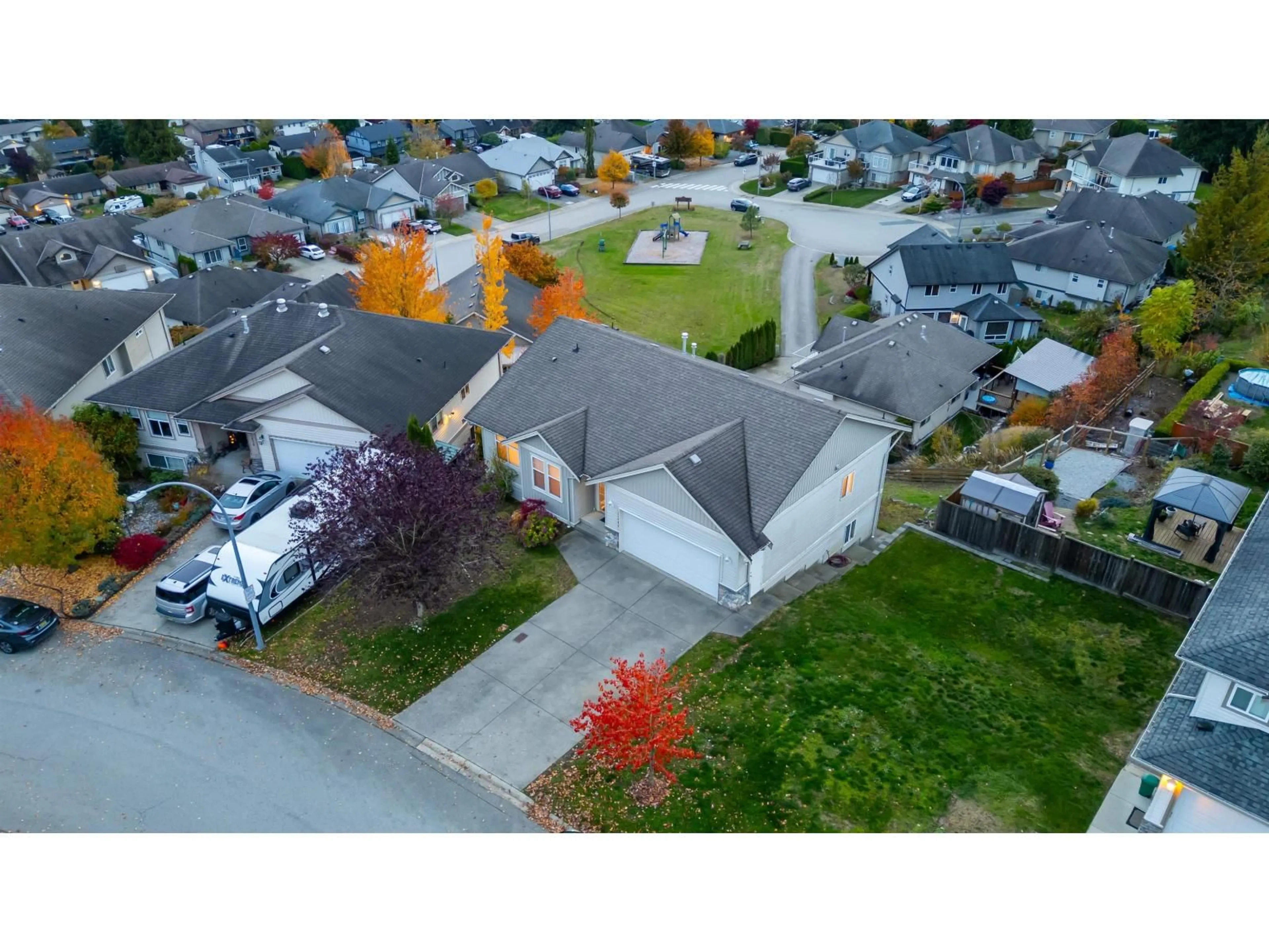 A pic from outside/outdoor area/front of a property/back of a property/a pic from drone, street for 32464 BOBCAT DRIVE, Mission British Columbia V2V7P7