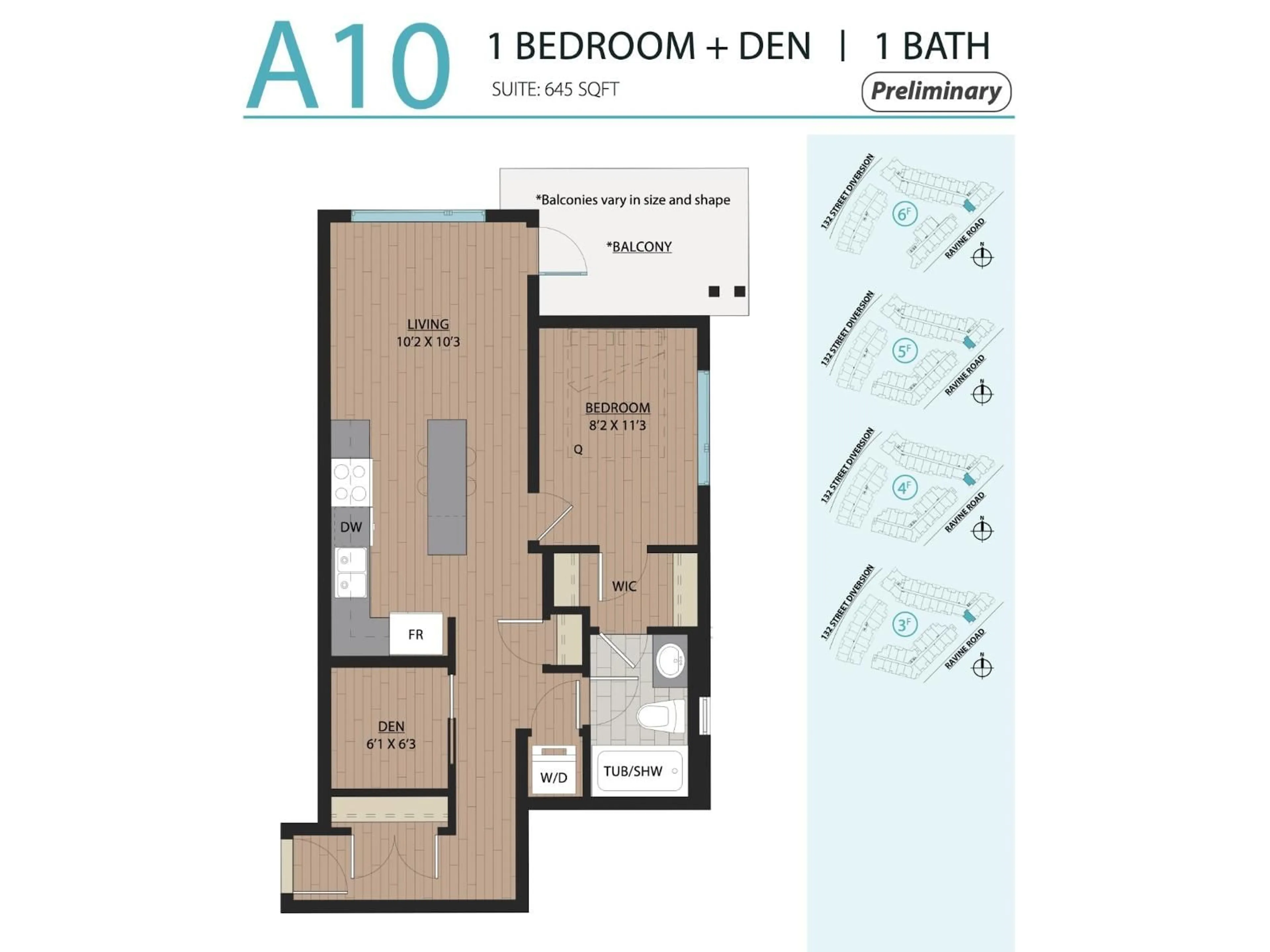Floor plan for 302 - 11063 RAVINE ROAD, Surrey British Columbia V3T0R7