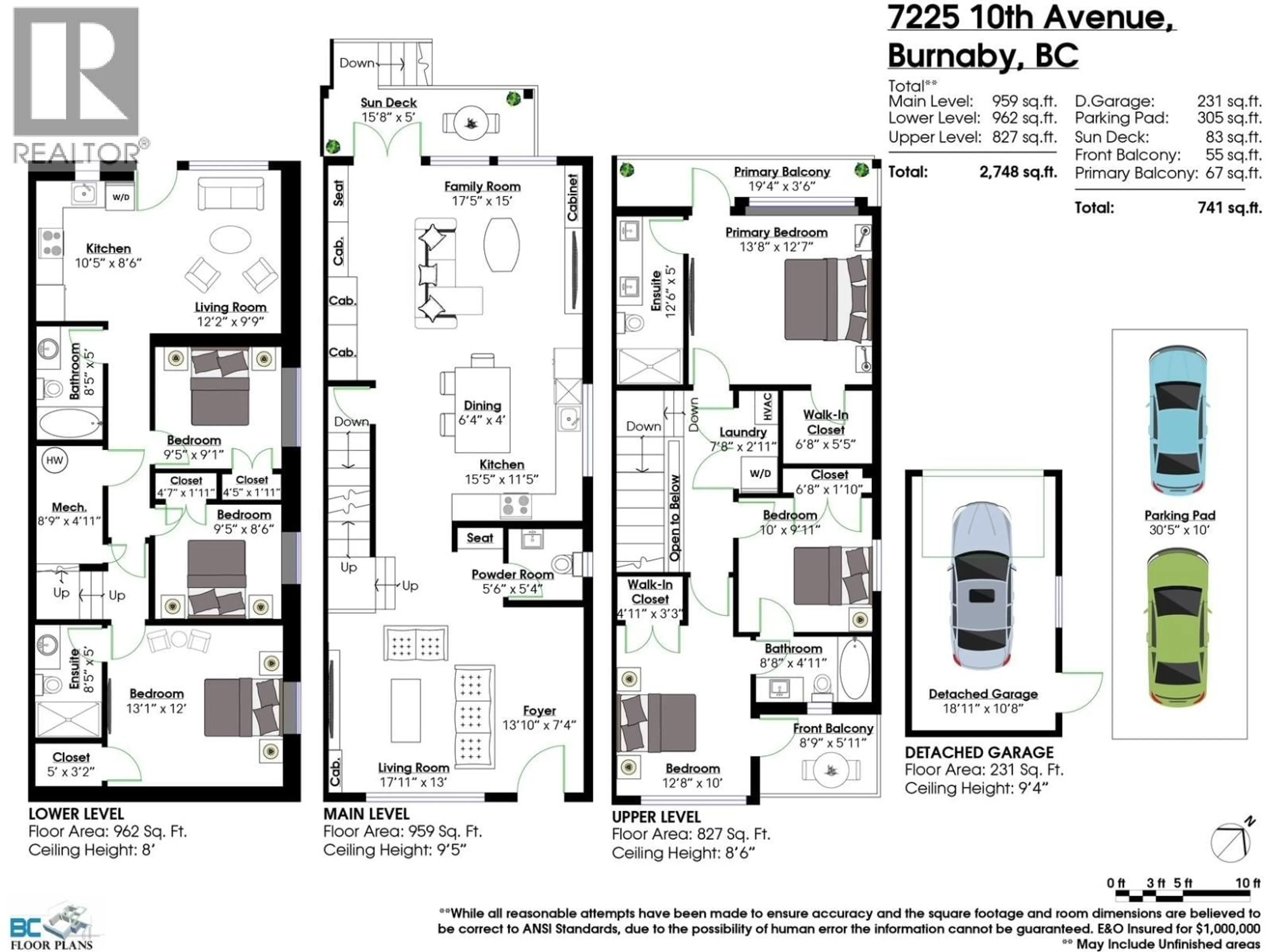 Floor plan for 7225 10TH AVENUE, Burnaby British Columbia V3N2R7