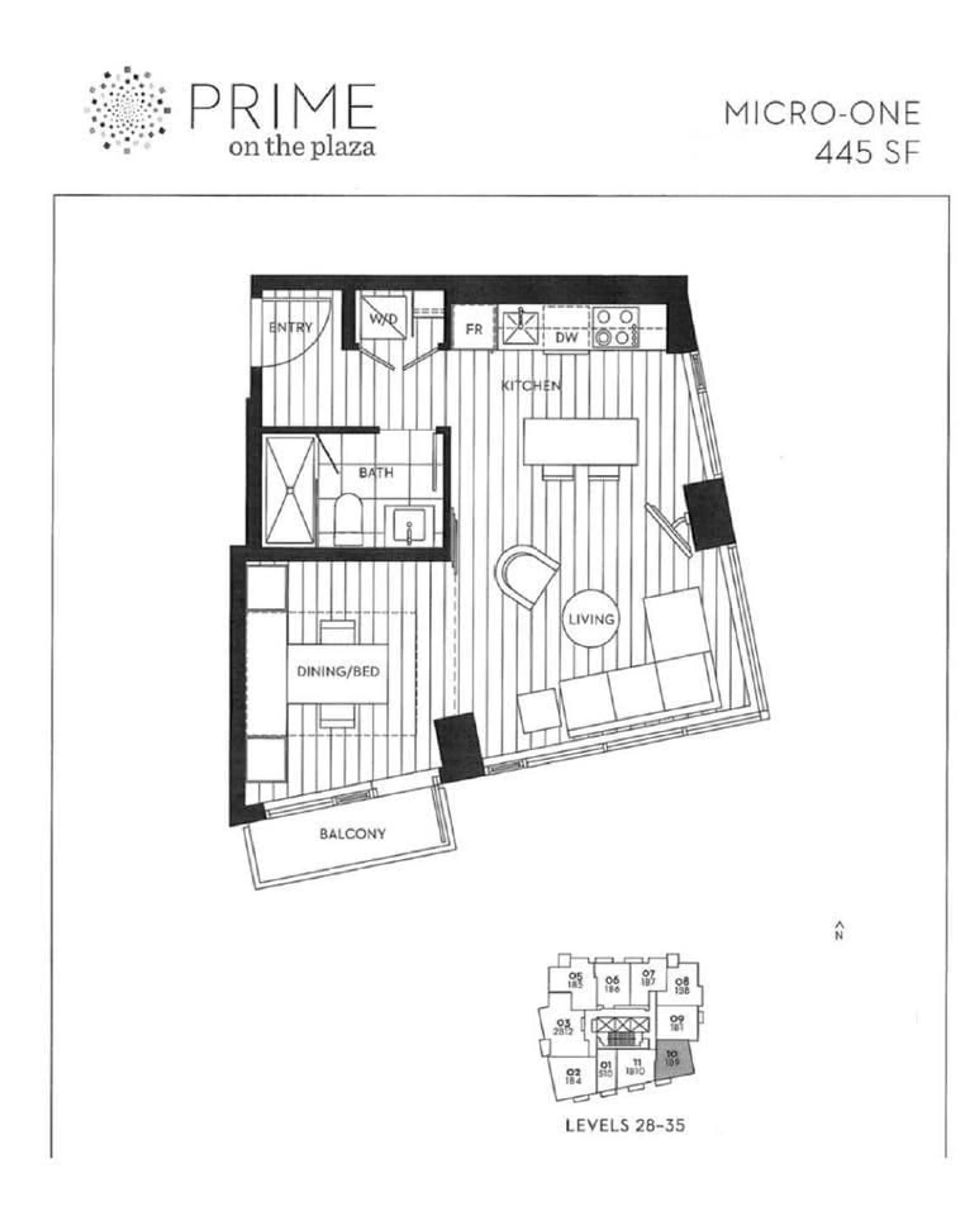 Floor plan for 3110 - 13438 CENTRAL AVENUE, Surrey British Columbia V3T0N2