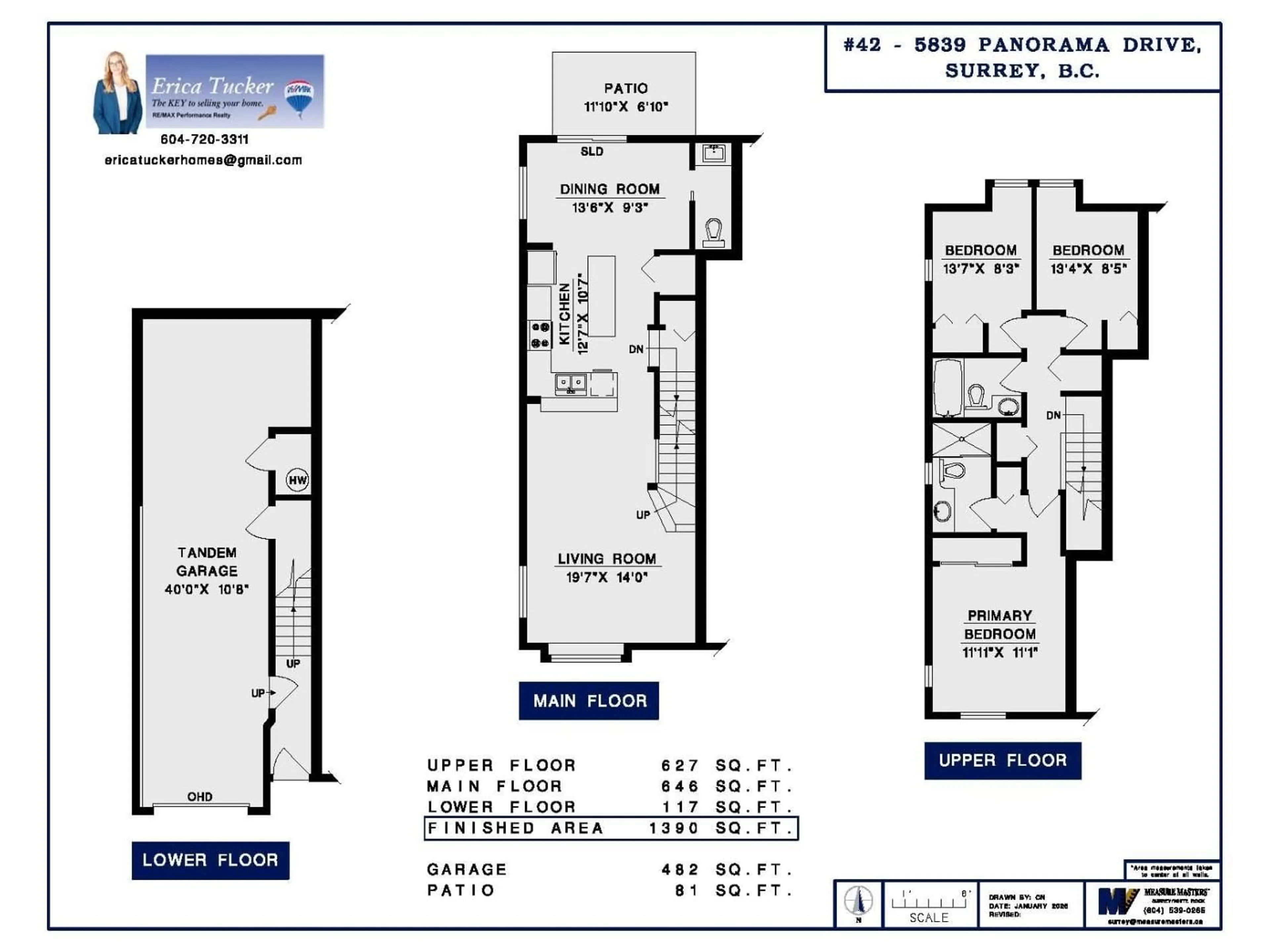 Floor plan for 42 - 5839 PANORAMA DRIVE, Surrey British Columbia V3S0P4
