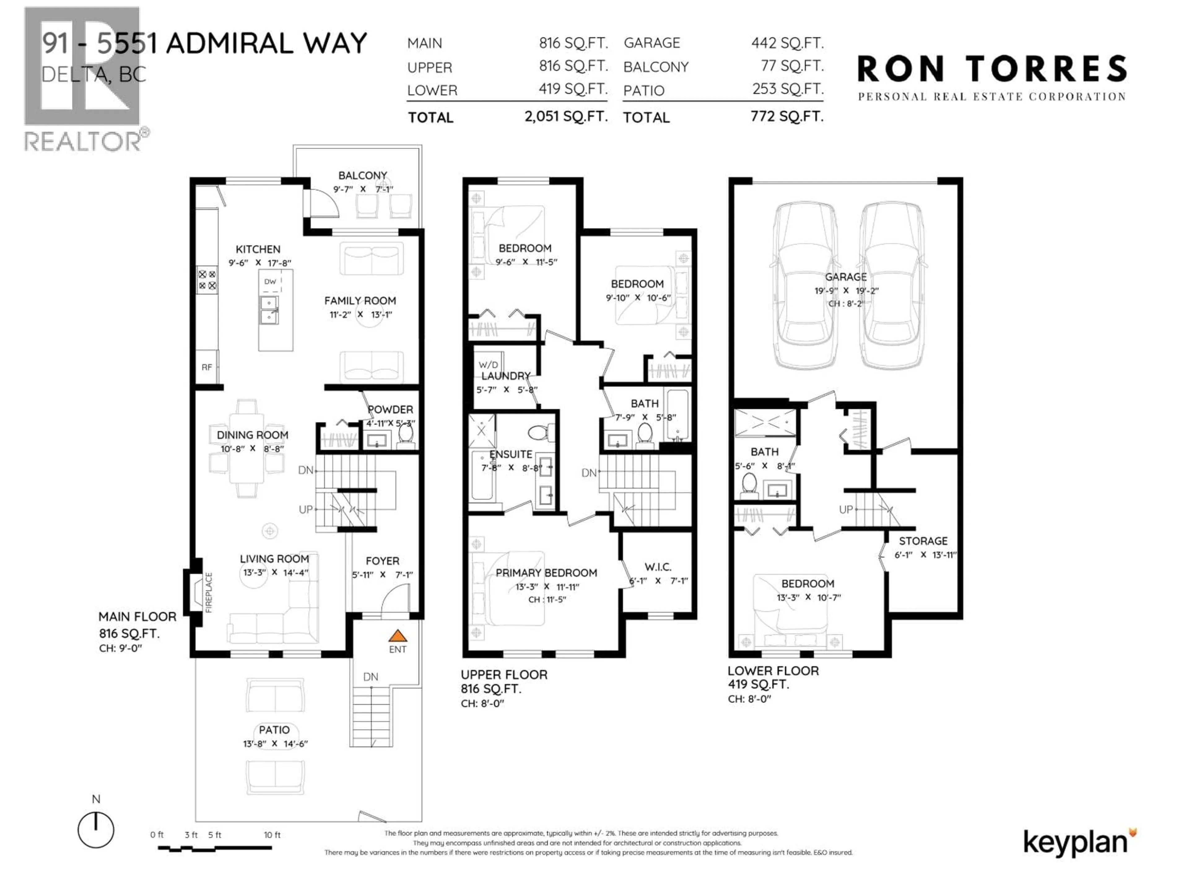 Floor plan for 91 - 5551 ADMIRAL WAY, Delta British Columbia V4K0C9
