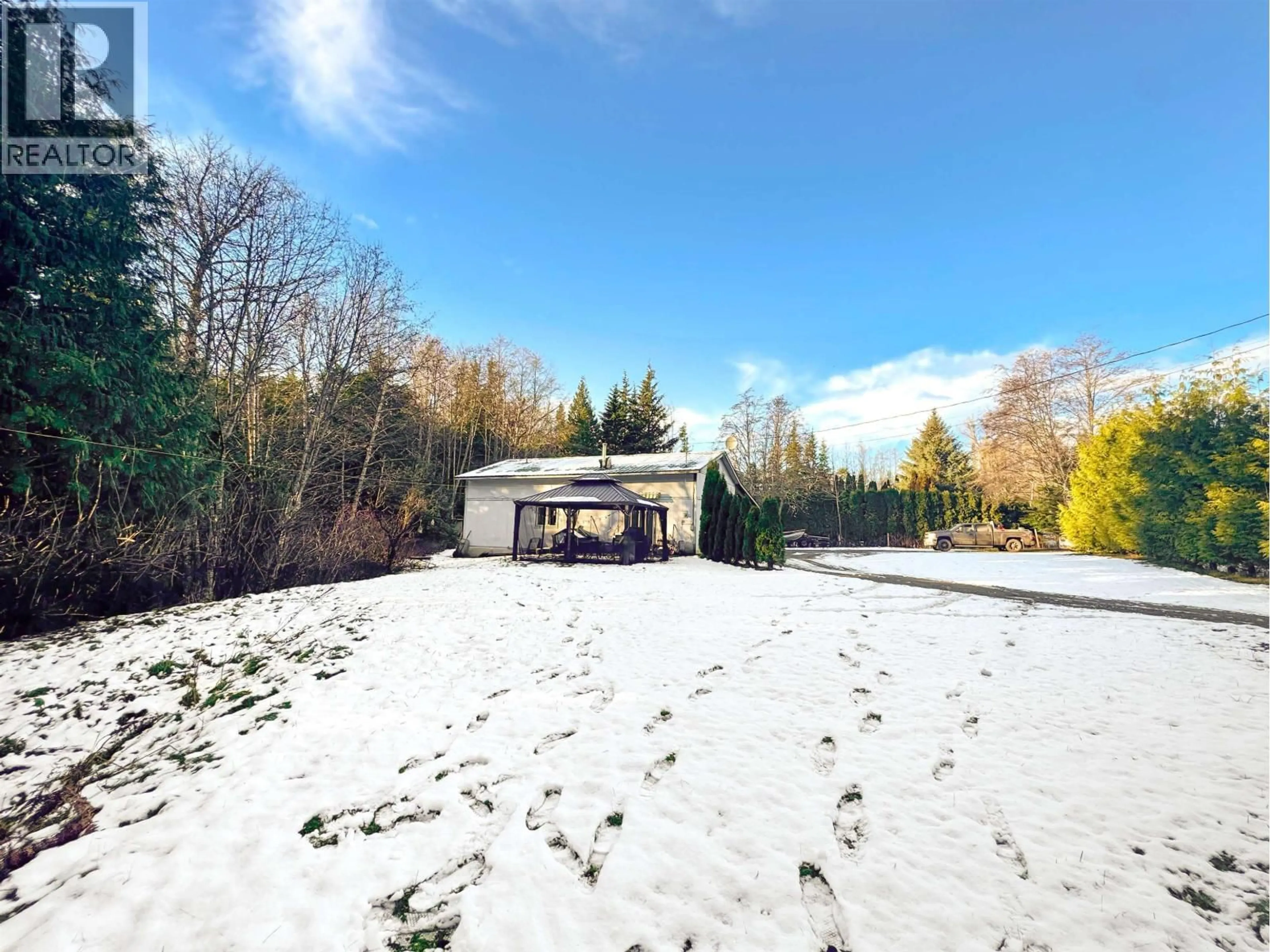 A pic from outside/outdoor area/front of a property/back of a property/a pic from drone, forest/trees view for 3455 OLD LAKELSE LAKE DRIVE, Terrace British Columbia V8G0G6