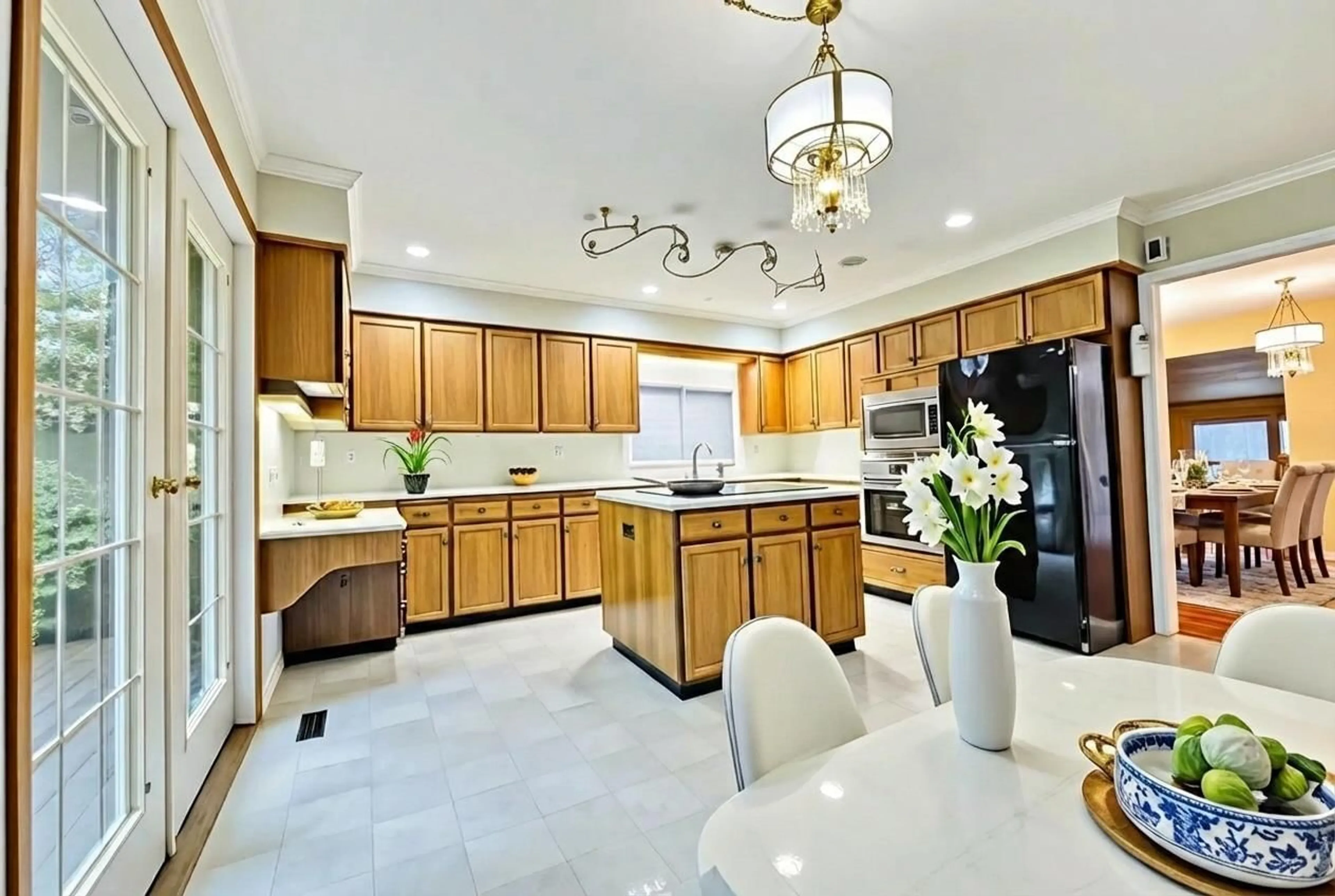 Contemporary kitchen, ceramic/tile floor for 6830 CEDARBROOK PLACE, Delta British Columbia V4E3C5