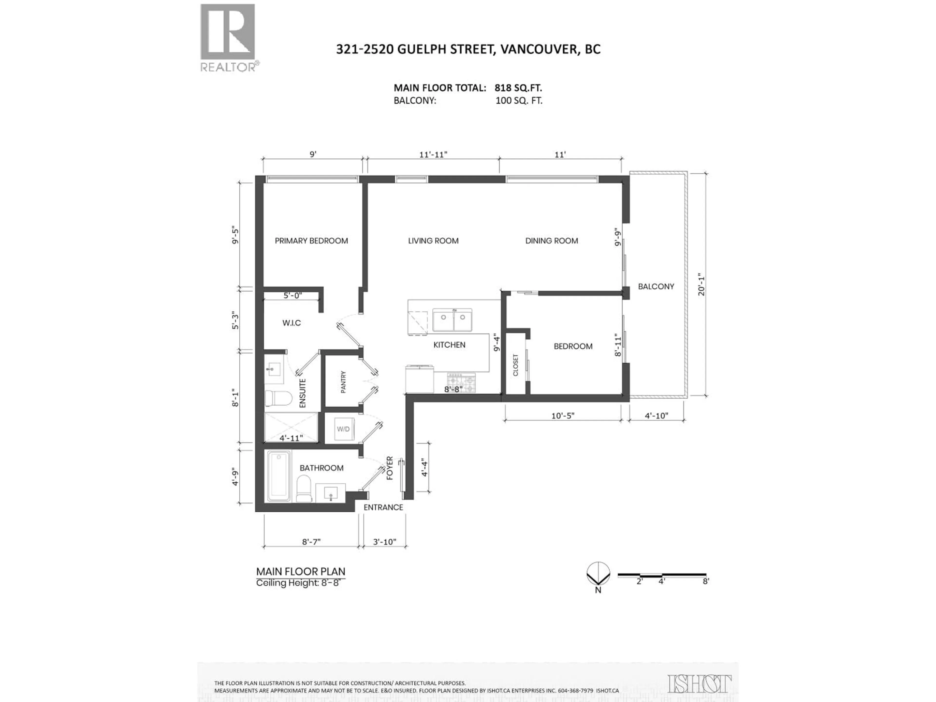 Floor plan for 321 - 2520 GUELPH STREET, Vancouver British Columbia V5T0K7