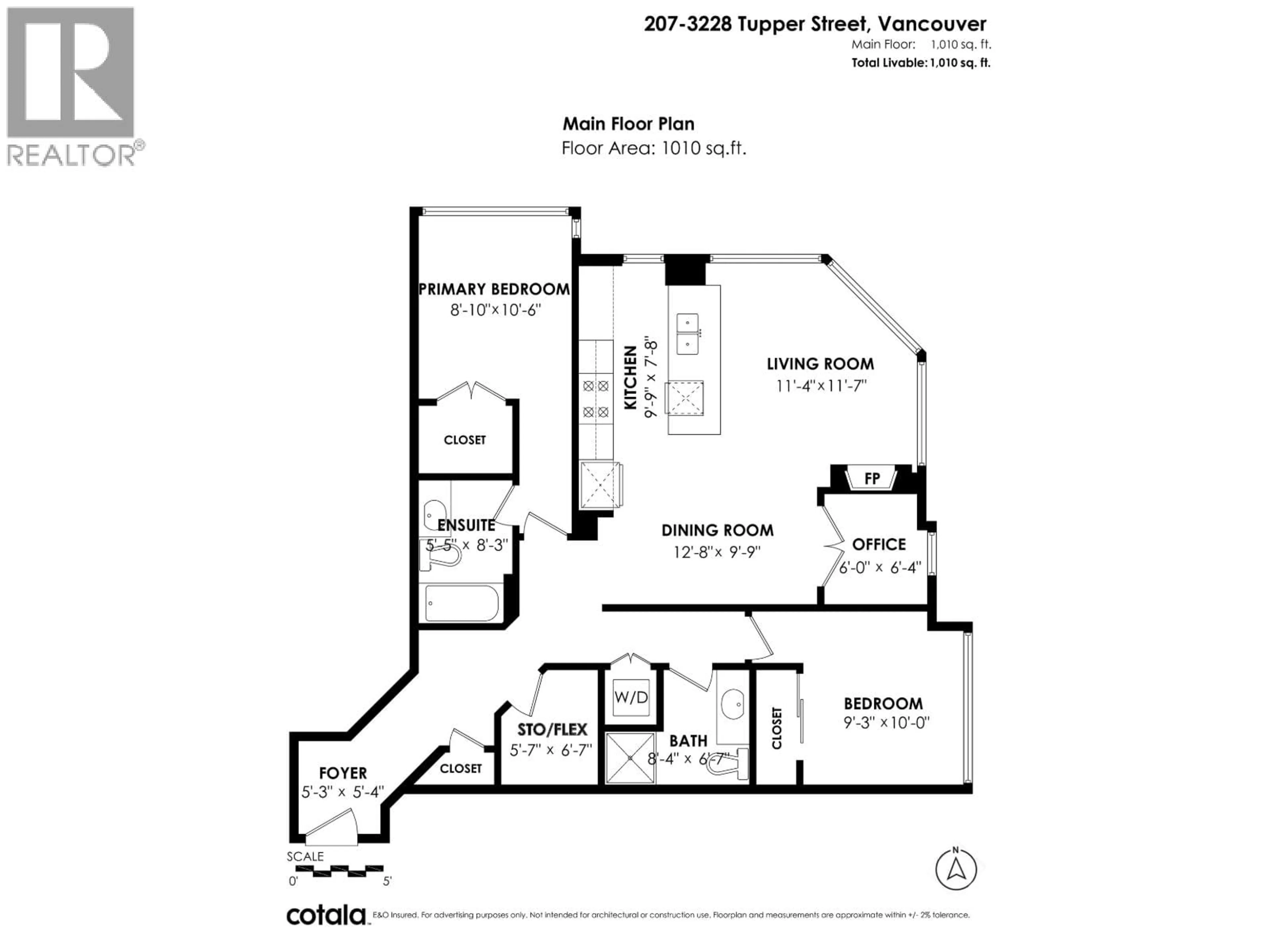Floor plan for 207 - 3228 TUPPER STREET, Vancouver British Columbia V5Z4S7