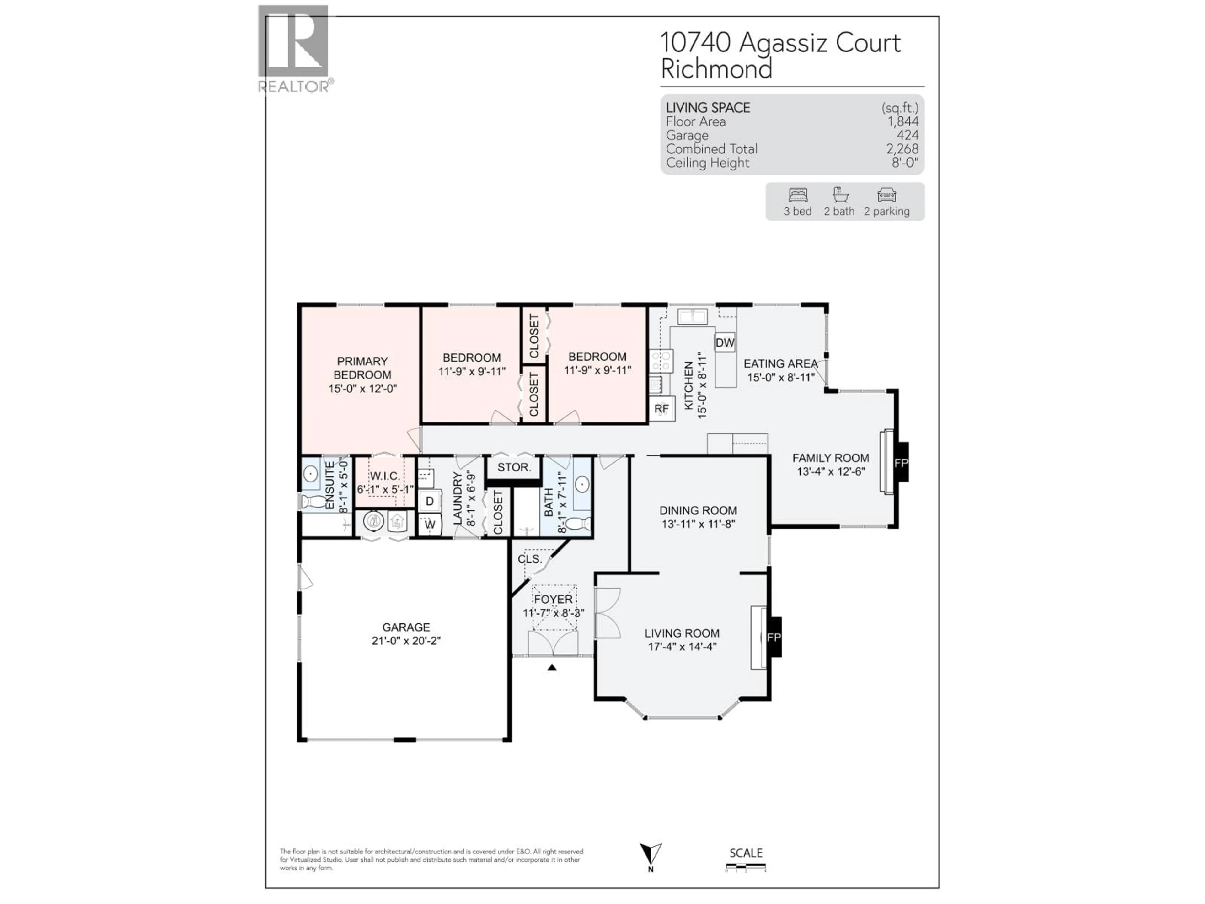 Floor plan for 10740 AGASSIZ COURT, Richmond British Columbia V7A4K2