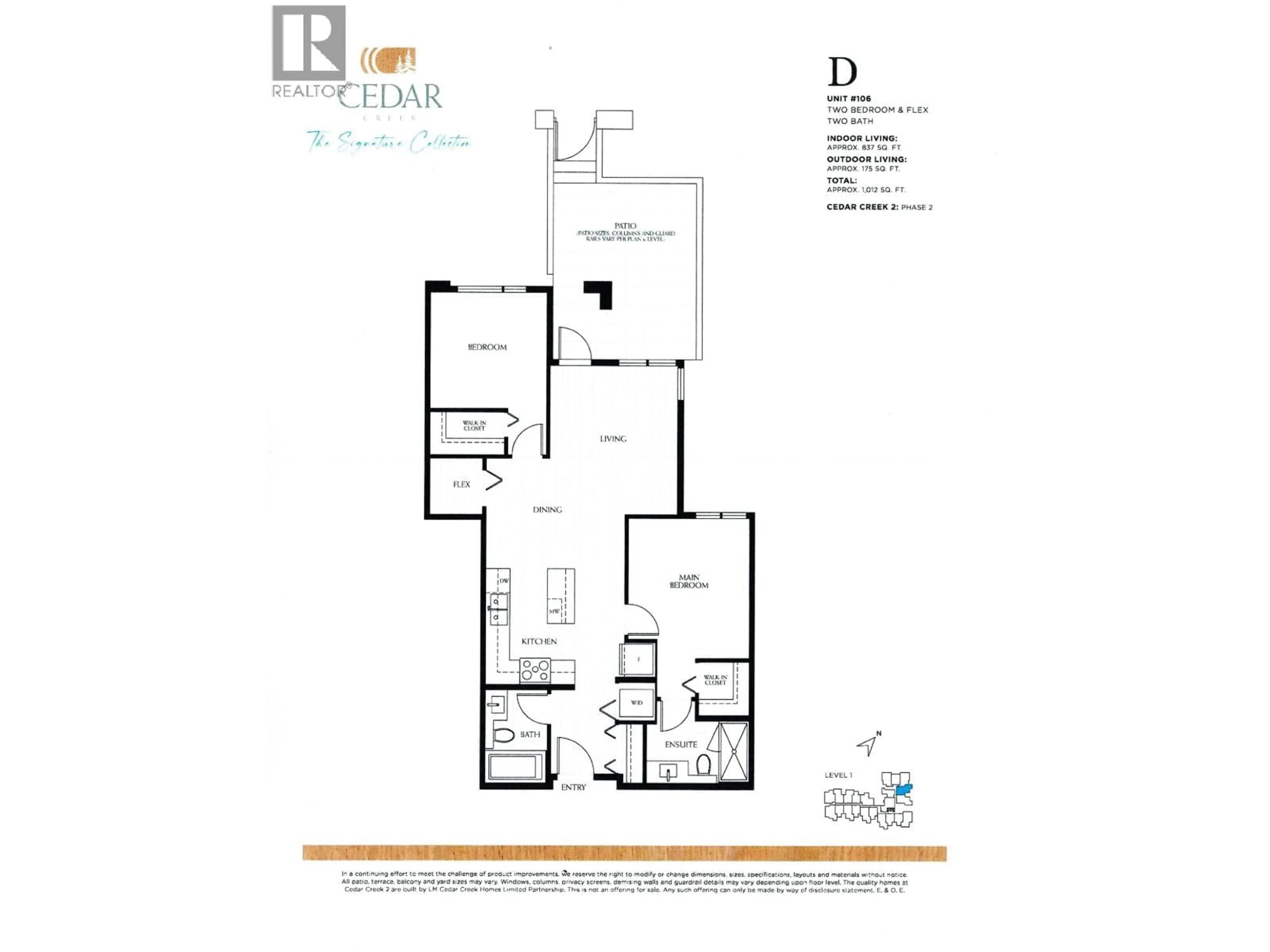 Floor plan for 106 - 7599 15TH STREET, Burnaby British Columbia V3N0H9