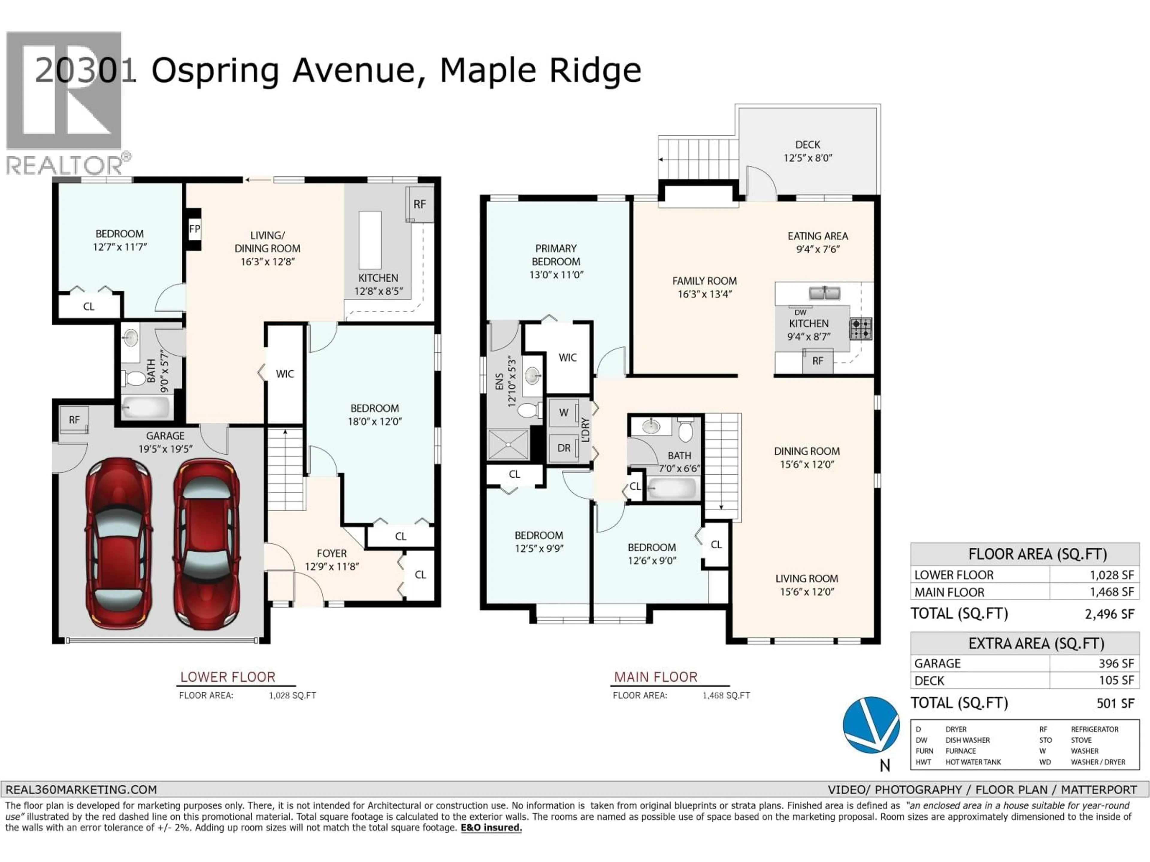 Floor plan for 20301 OSPRING STREET, Maple Ridge British Columbia V2X1K7