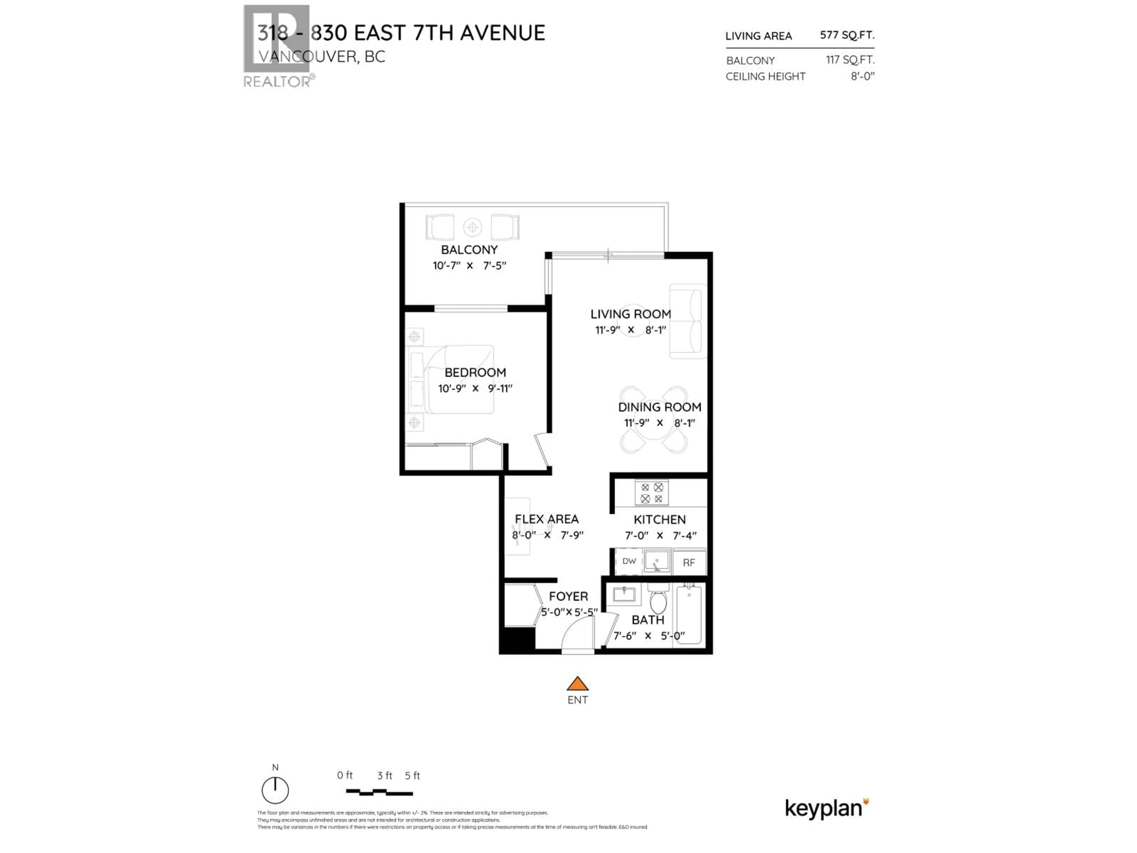 Floor plan for 318 - 830 7TH AVENUE, Vancouver British Columbia V5T4J2