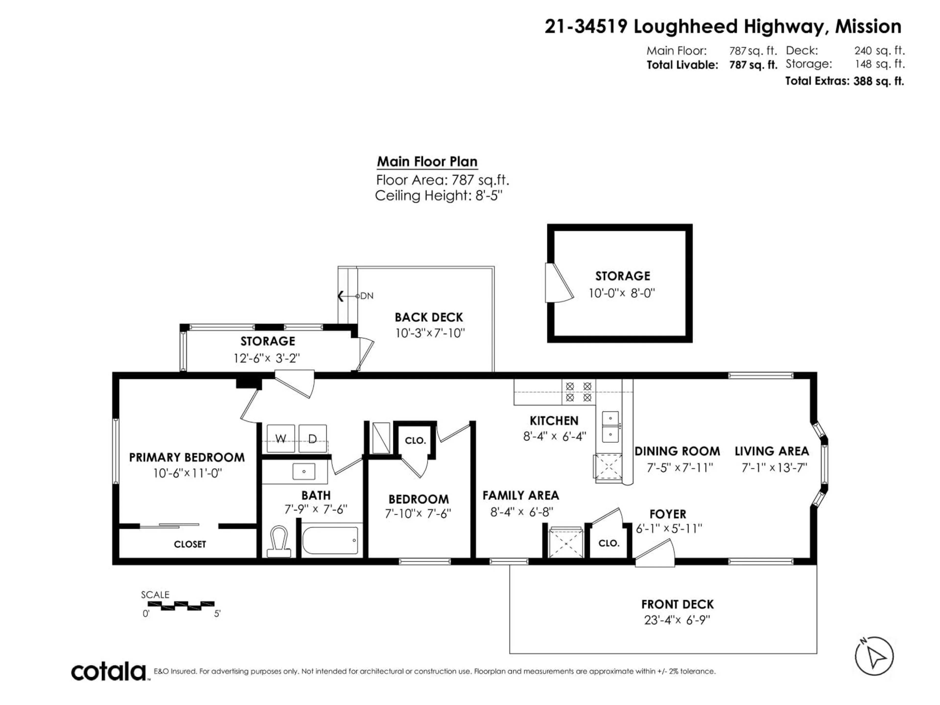 Floor plan for 21 - 34519 LOUGHEED HIGHWAY, Mission British Columbia V2V6N7