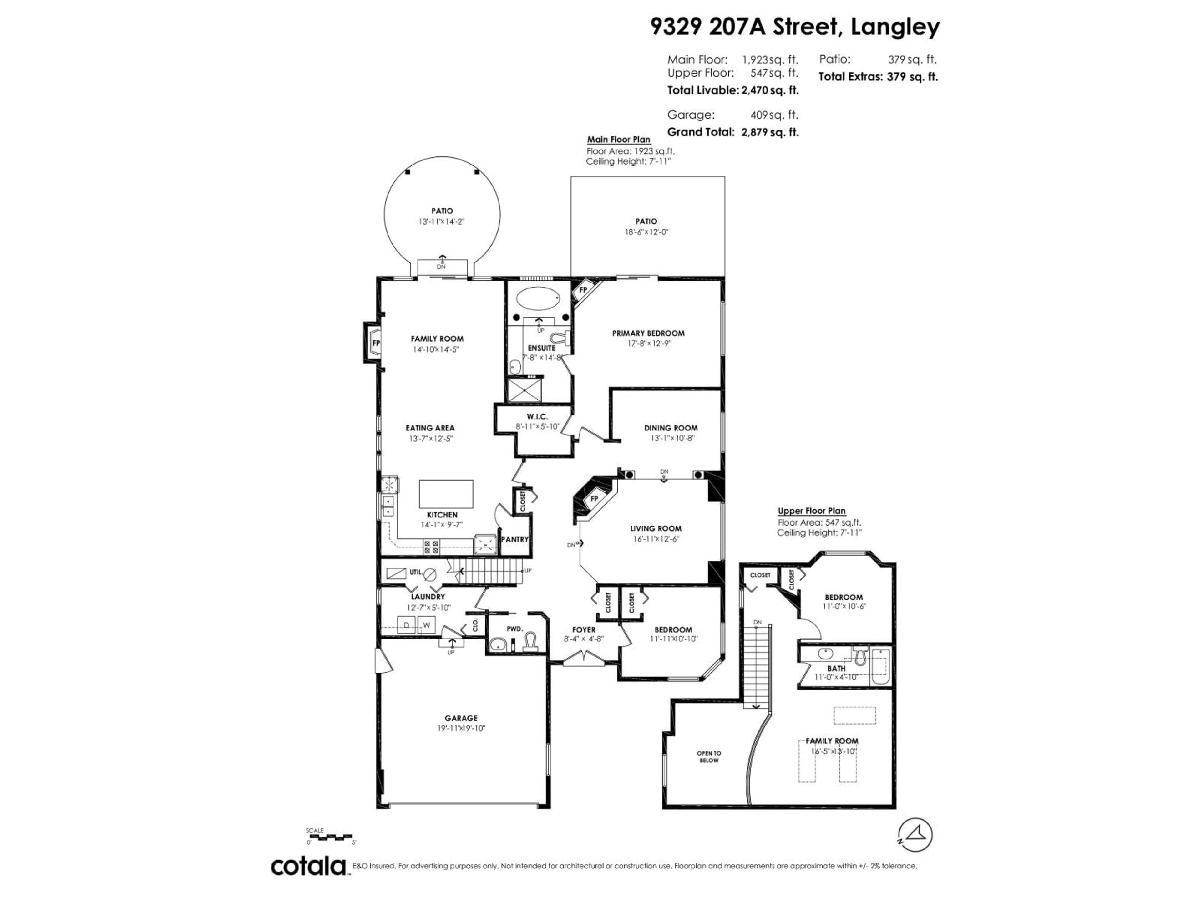 Floor plan for 9329 207A STREET, Langley British Columbia V1M2W7