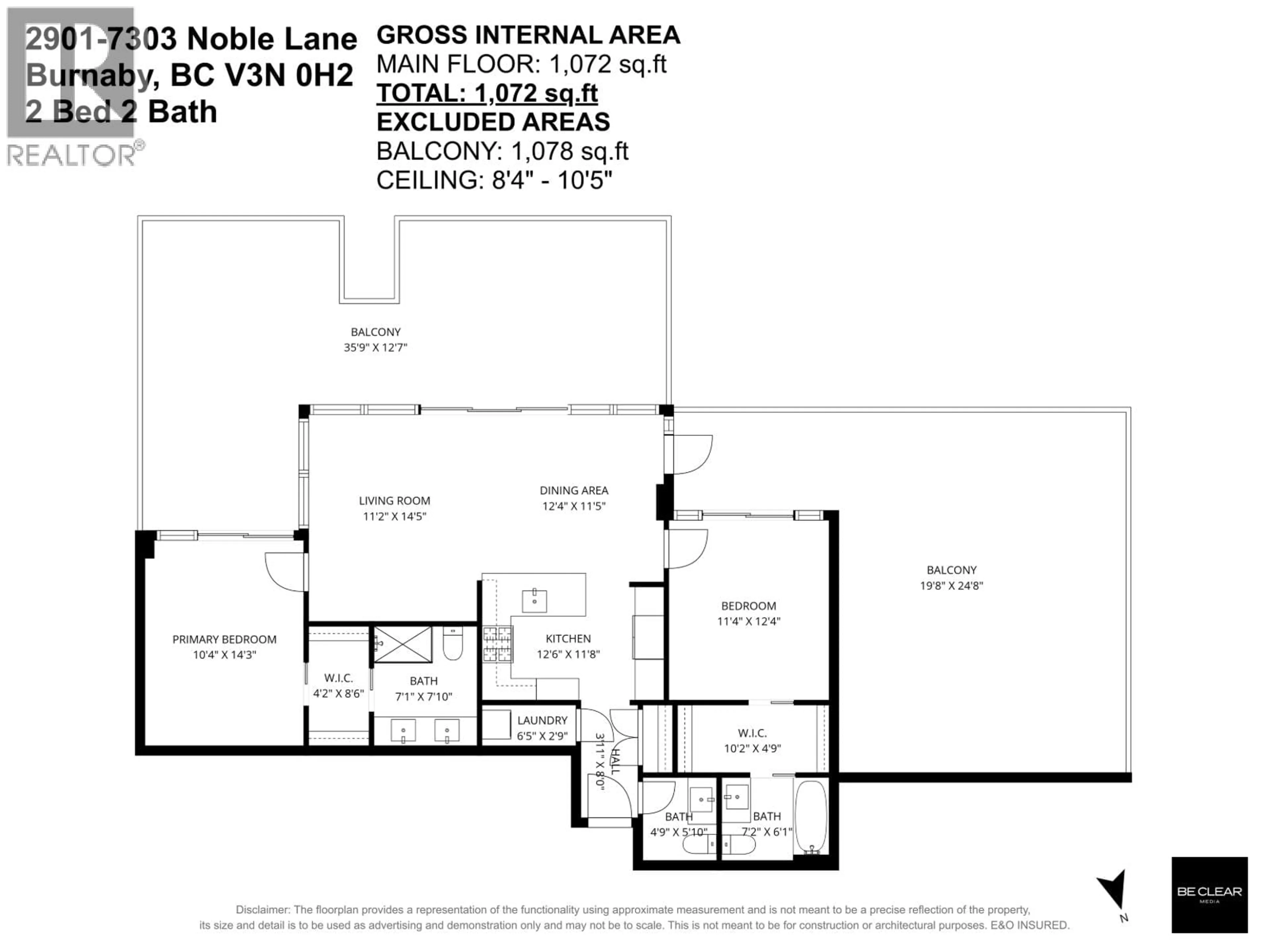 Floor plan for 2901 - 7303 NOBLE LANE, Burnaby British Columbia V3N0H2
