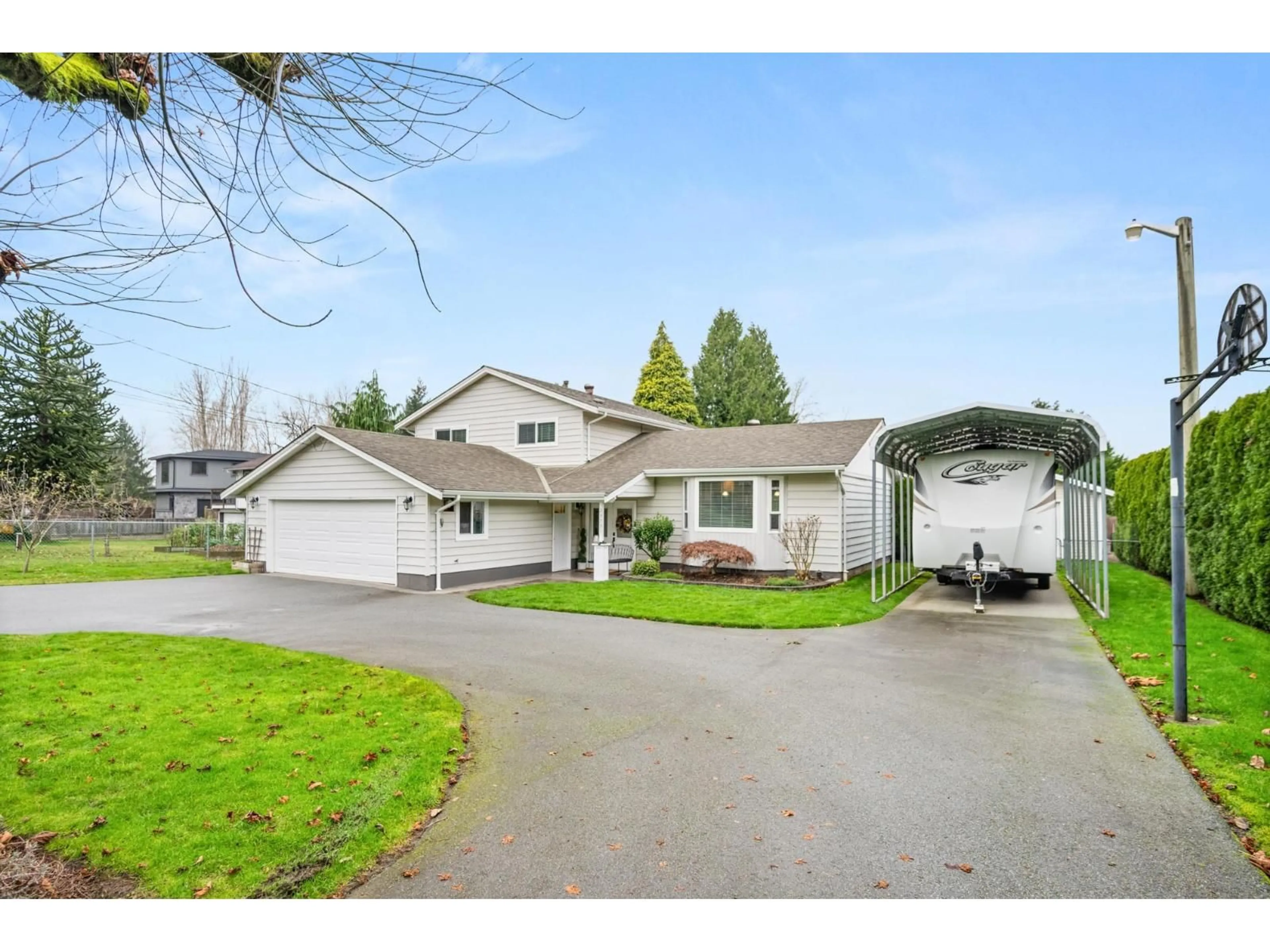 Home with vinyl exterior material, street for 23731 OLD YALE ROAD, Langley British Columbia V2Z2K4