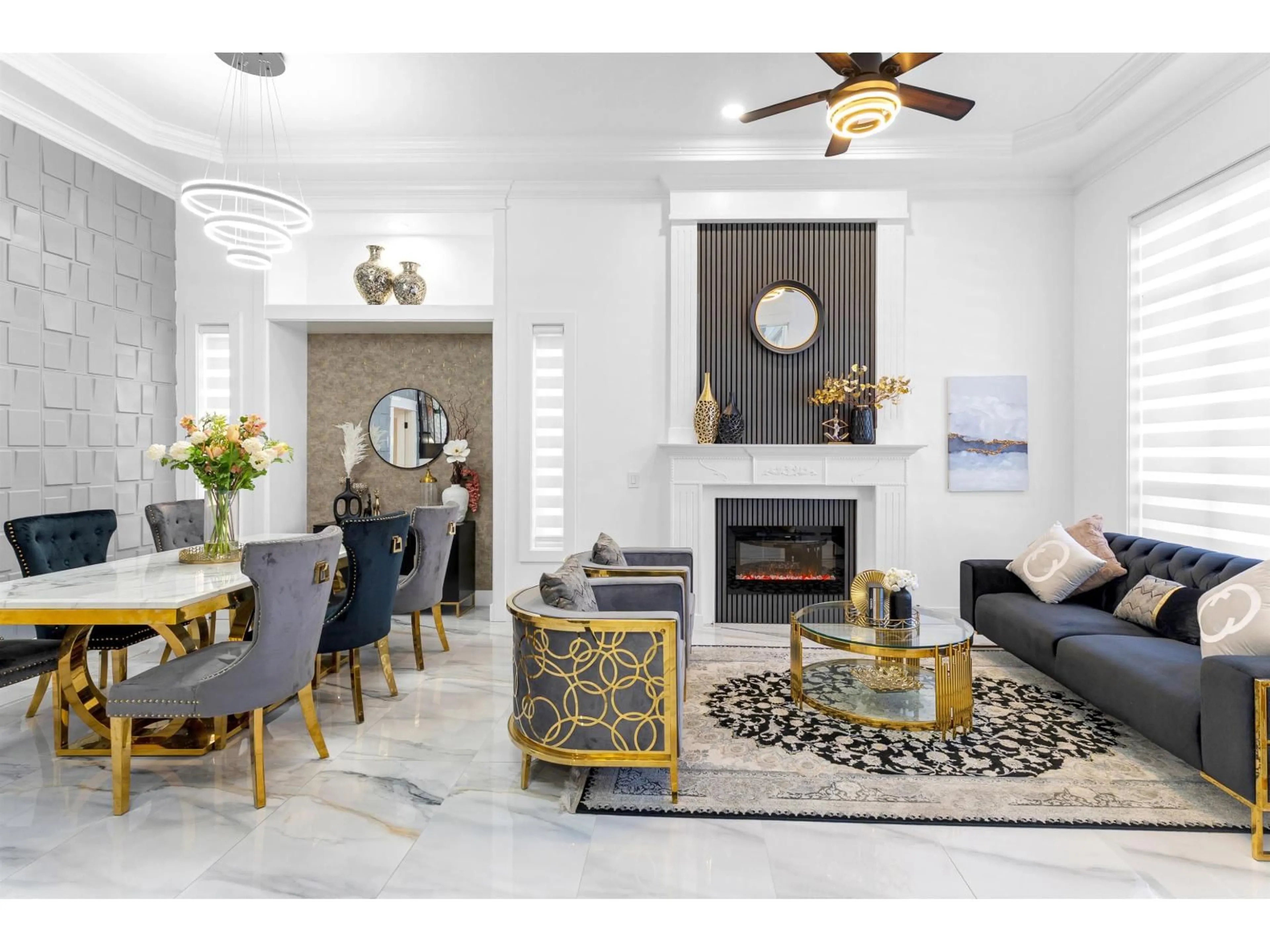 Living room with furniture, ceramic/tile floor for 8379 152A STREET, Surrey British Columbia V3S8M8