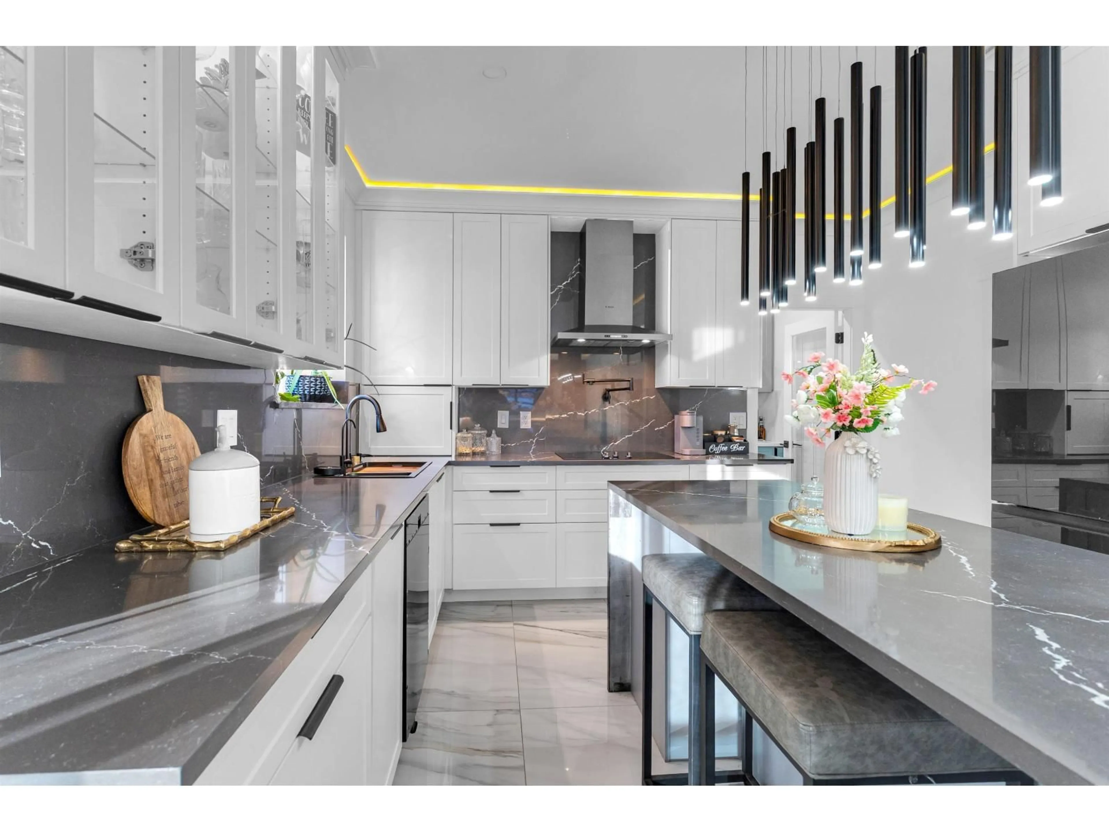 Contemporary kitchen, ceramic/tile floor for 8379 152A STREET, Surrey British Columbia V3S8M8