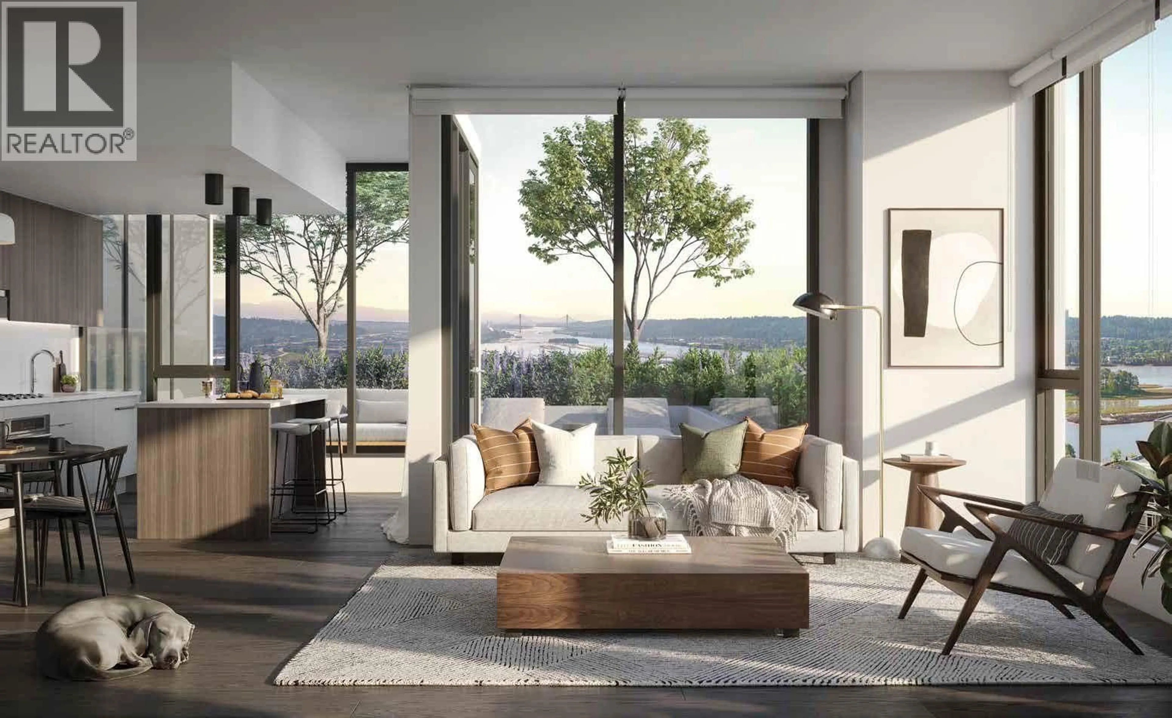 Living room with furniture, unknown for 901 - 230 KEARY STREET, New Westminster British Columbia V3L0A6