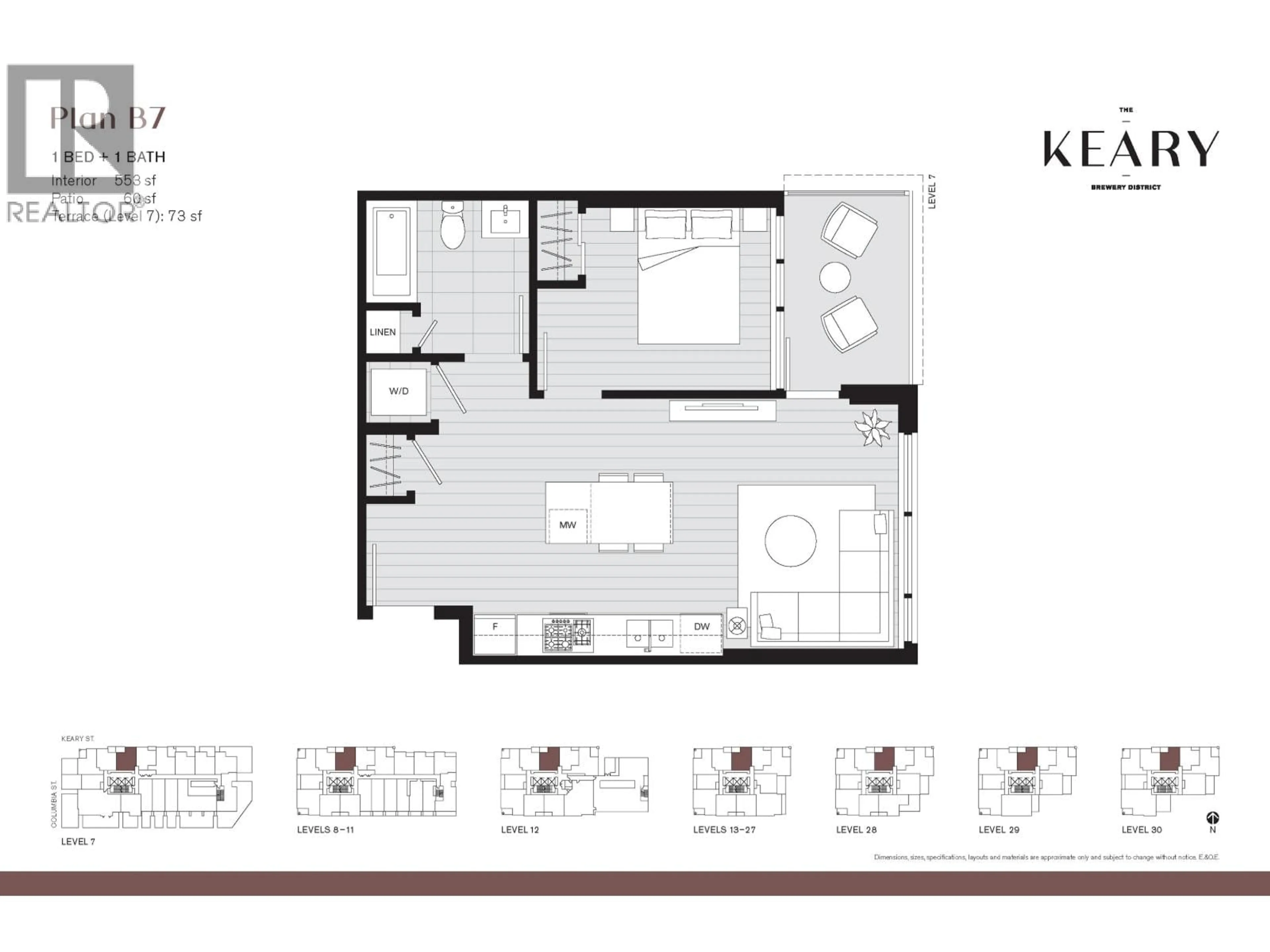 Floor plan for 901 - 230 KEARY STREET, New Westminster British Columbia V3L0A6
