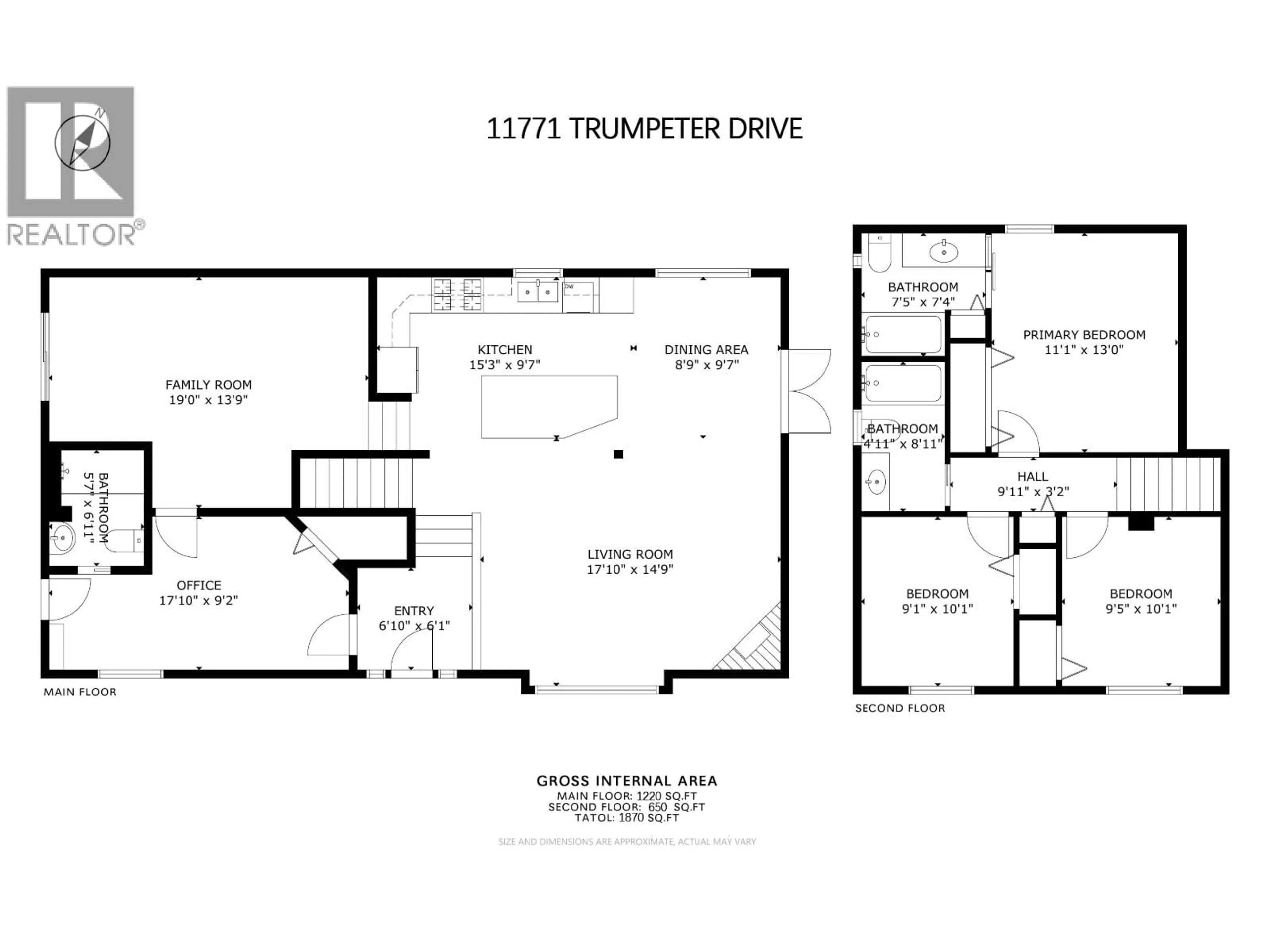 Floor plan for 11771 TRUMPETER DRIVE, Richmond British Columbia V7E3X4
