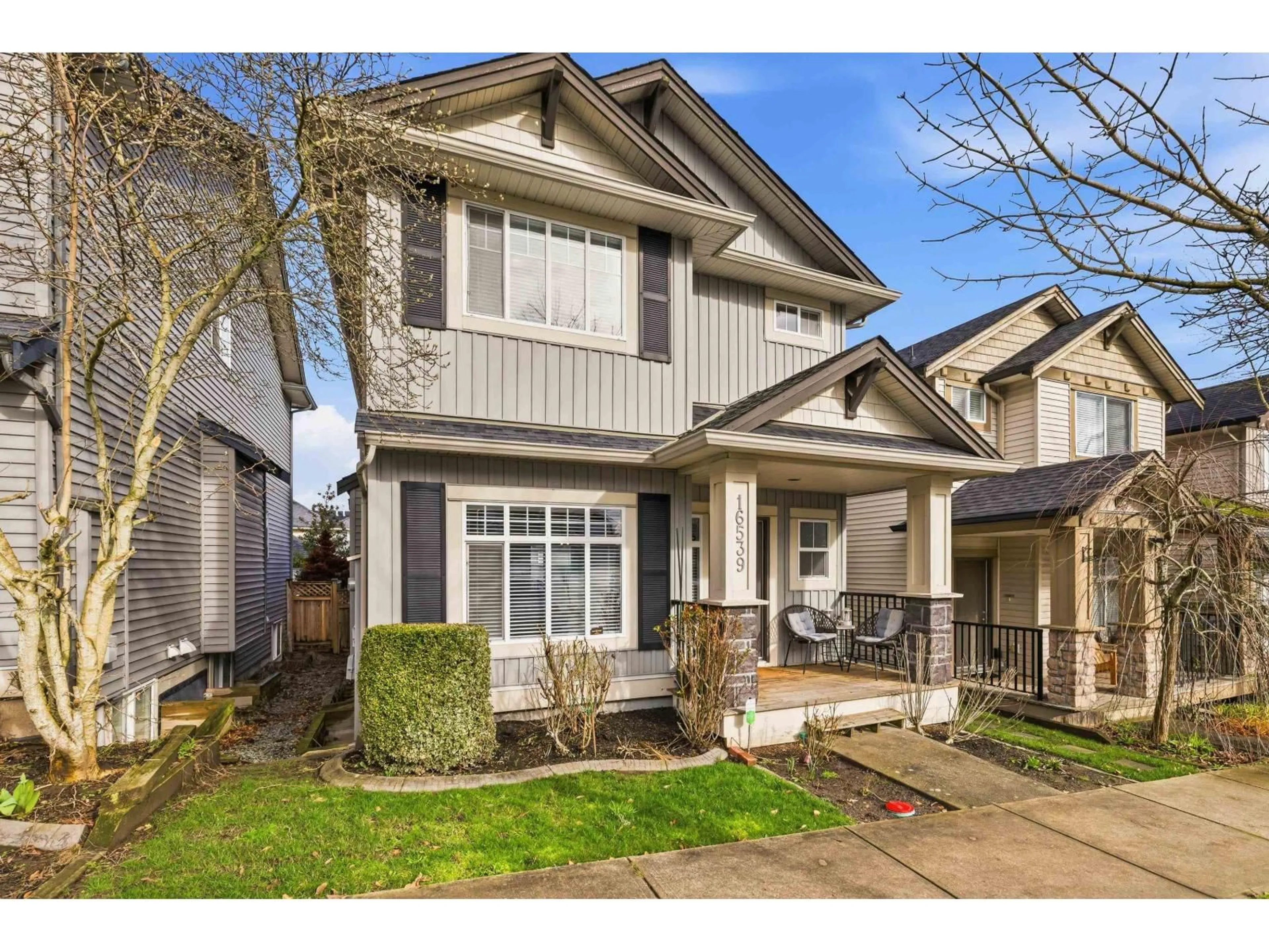 Home with vinyl exterior material, street for 16539 59A AVENUE, Surrey British Columbia V3S4N9