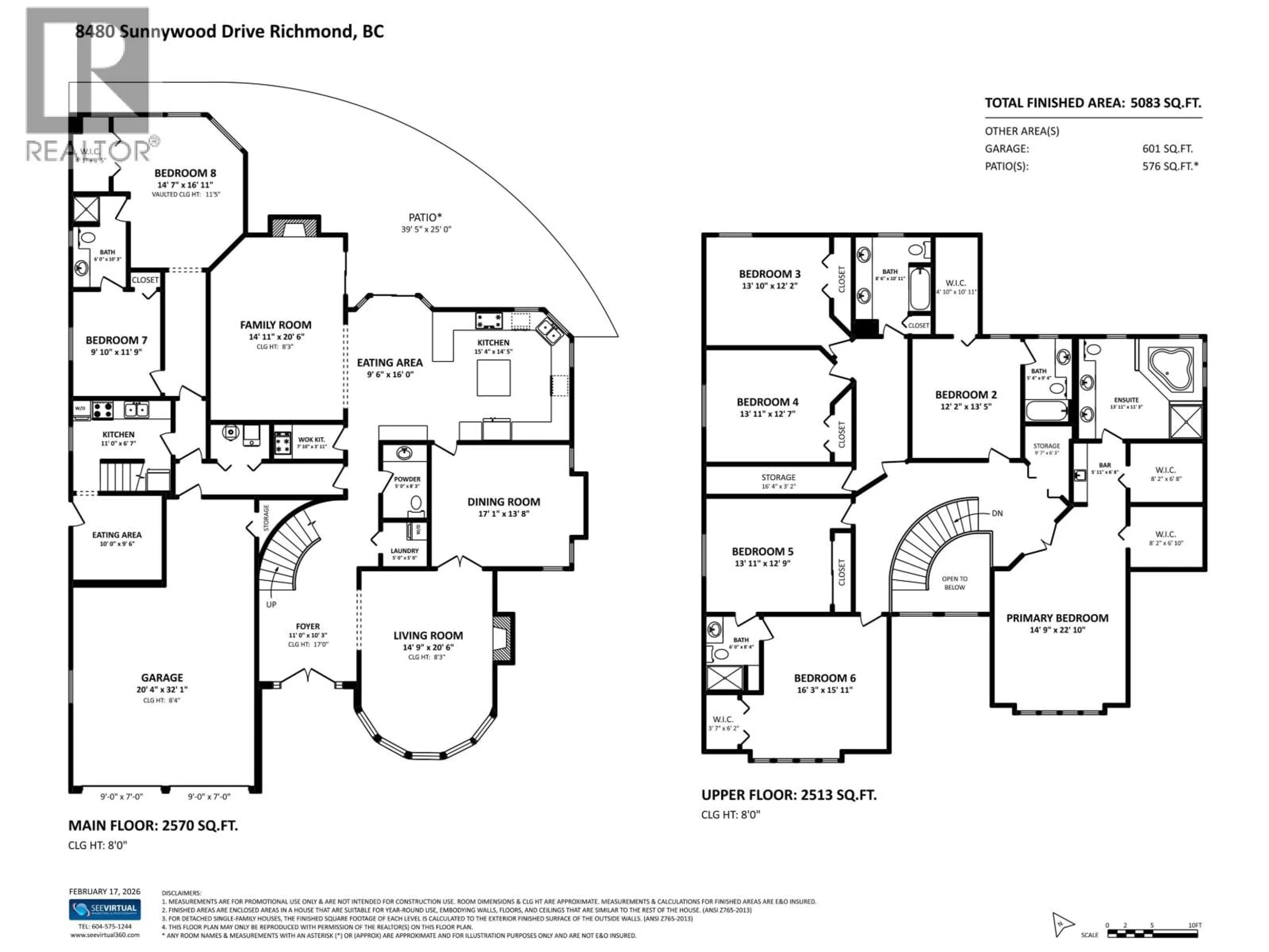 Floor plan for 8480 SUNNYWOOD DRIVE, Richmond British Columbia V6Y3G5