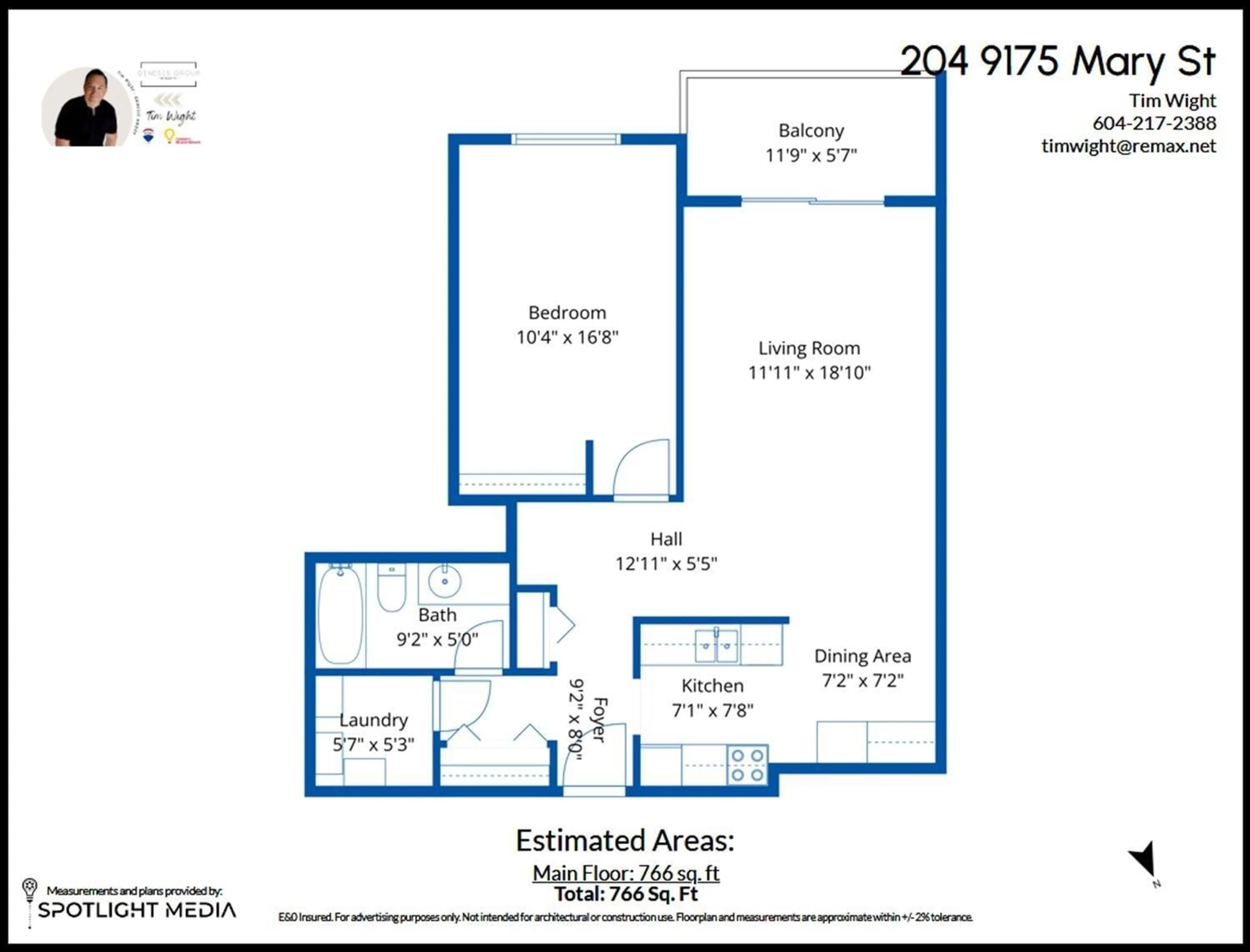 Floor plan for 204 - 9175 MARY STREET, Chilliwack British Columbia V2P4H7