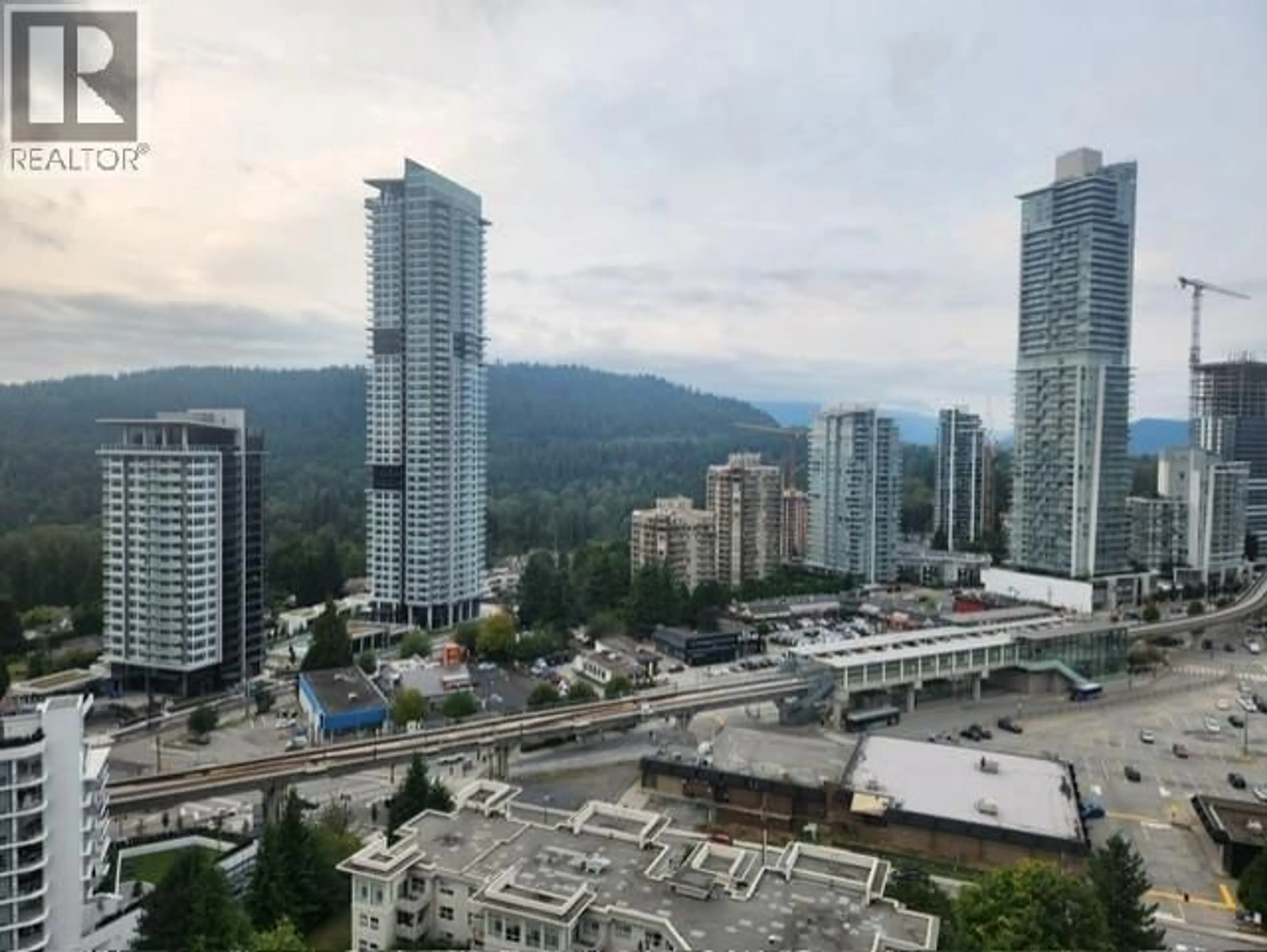 A pic from outside/outdoor area/front of a property/back of a property/a pic from drone, city buildings view from balcony for 3107 - 537 COTTONWOOD AVENUE, Coquitlam British Columbia V3J0S4