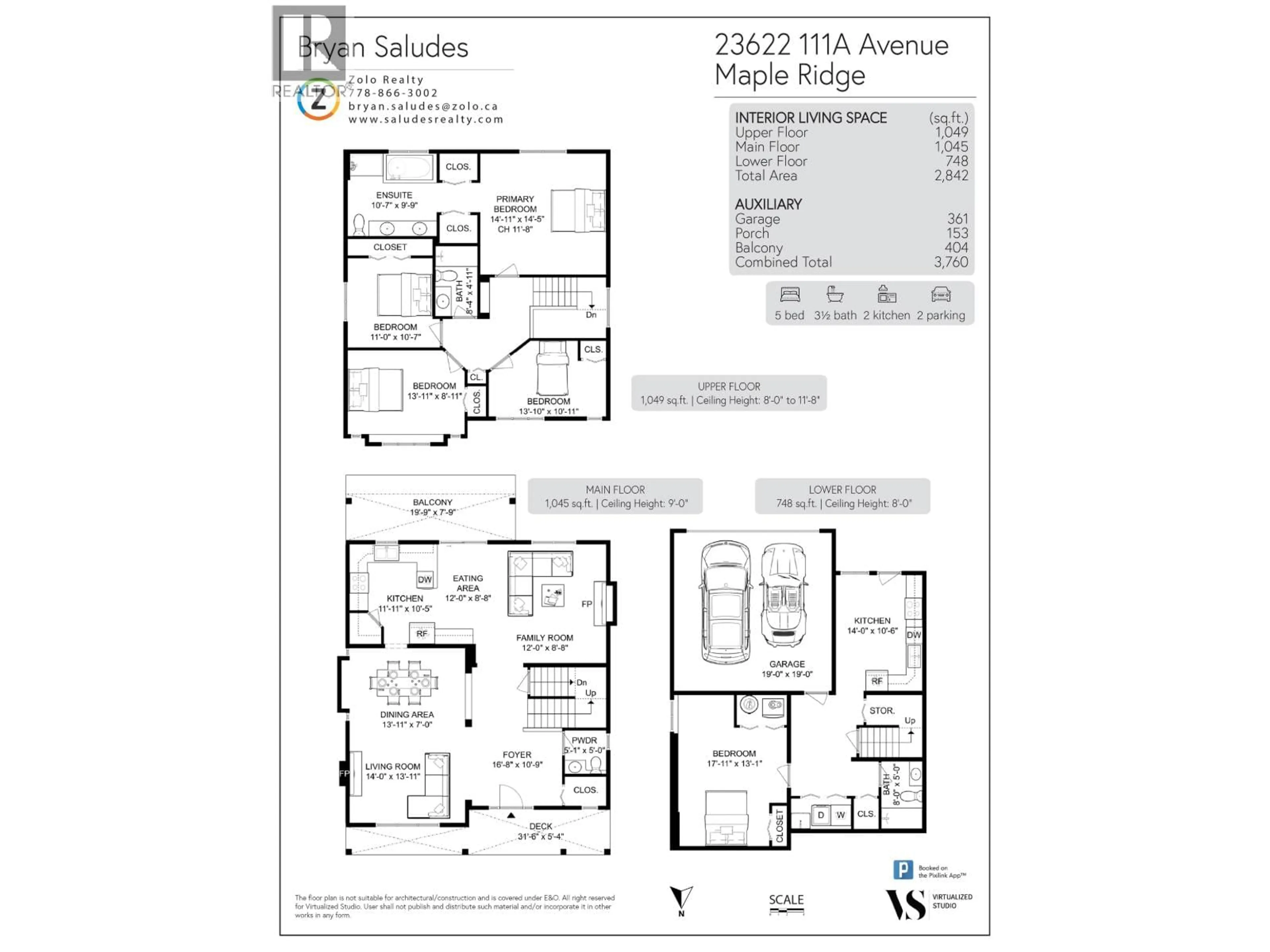 Floor plan for 23622 111A AVENUE, Maple Ridge British Columbia V2W2G1