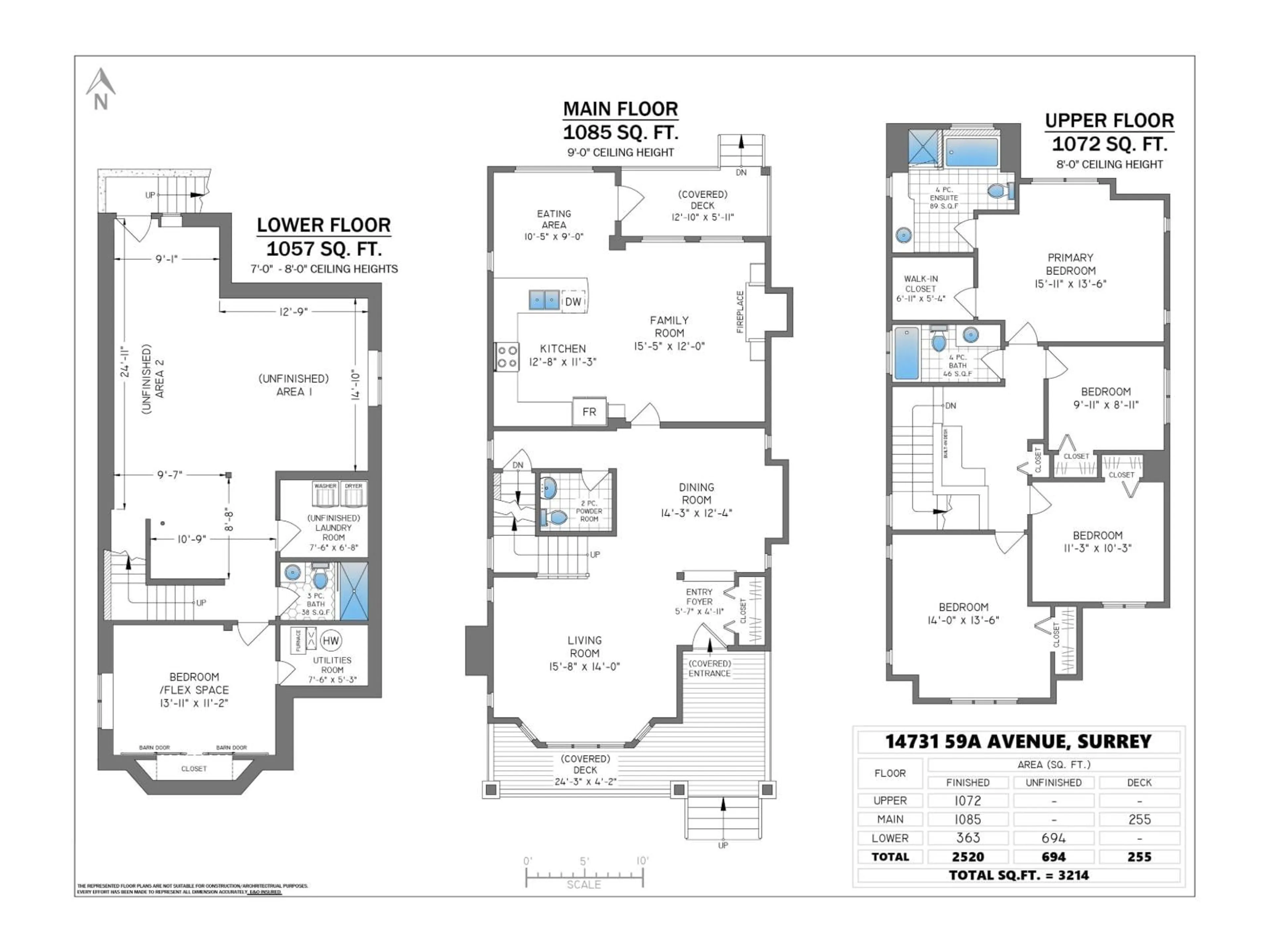 Floor plan for 14731 59A AVENUE, Surrey British Columbia V3S0R6