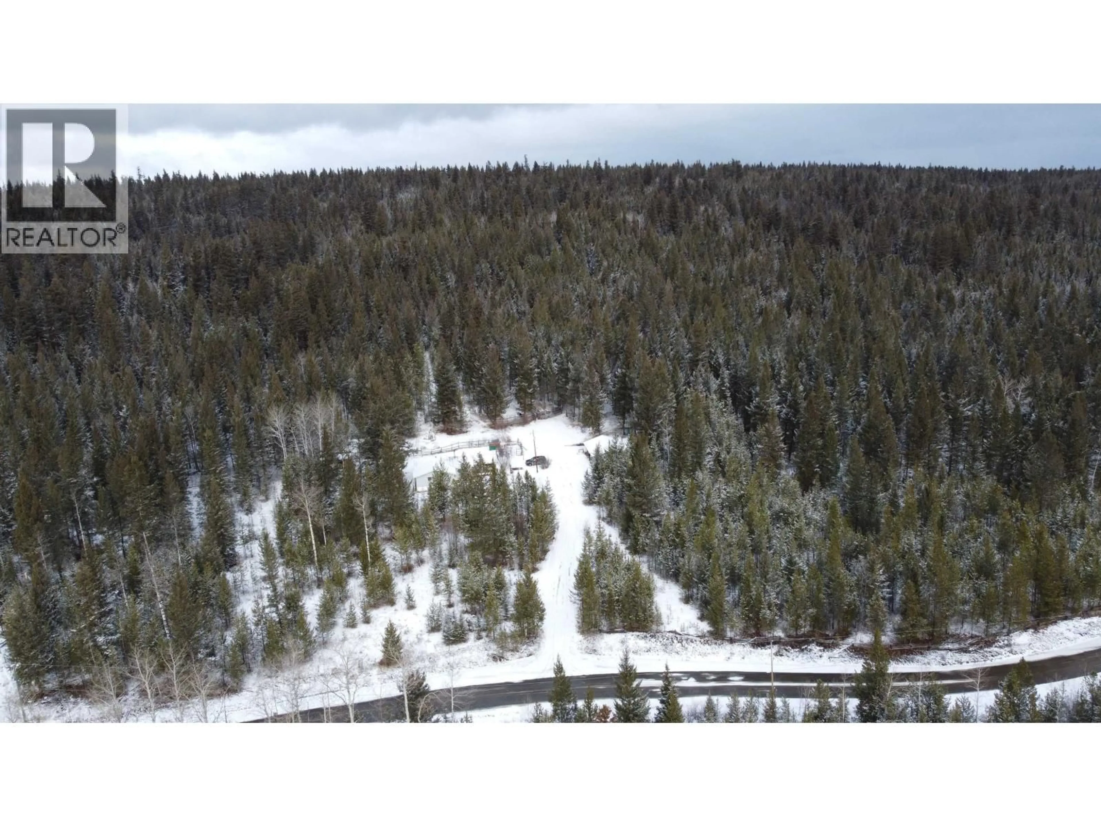 A pic from outside/outdoor area/front of a property/back of a property/a pic from drone, forest/trees view for 6725 FAWN CREEK ROAD, Lone Butte British Columbia V0K1X3