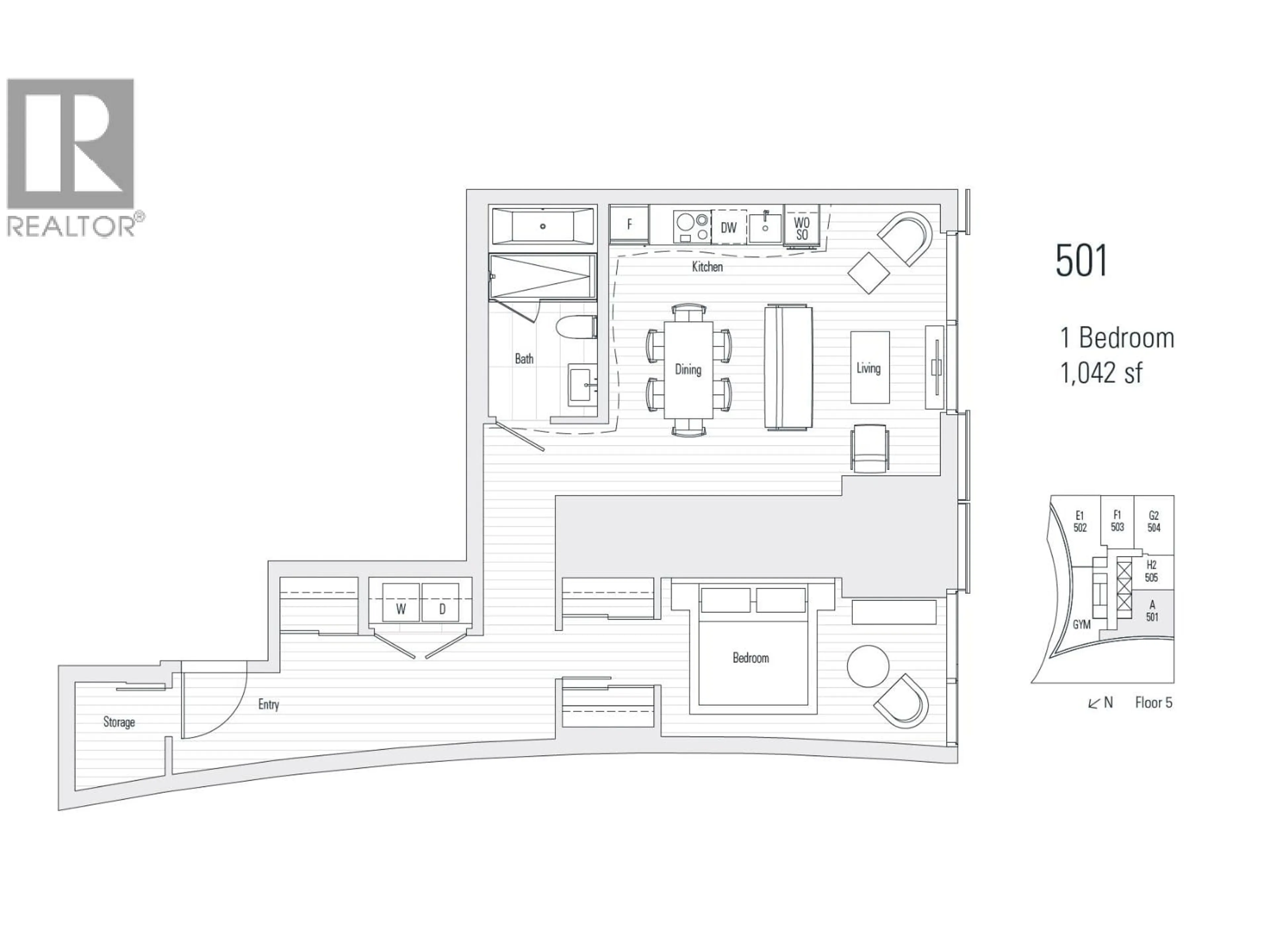 Floor plan for 501 - 1568 ALBERNI STREET, Vancouver British Columbia V6G0E3