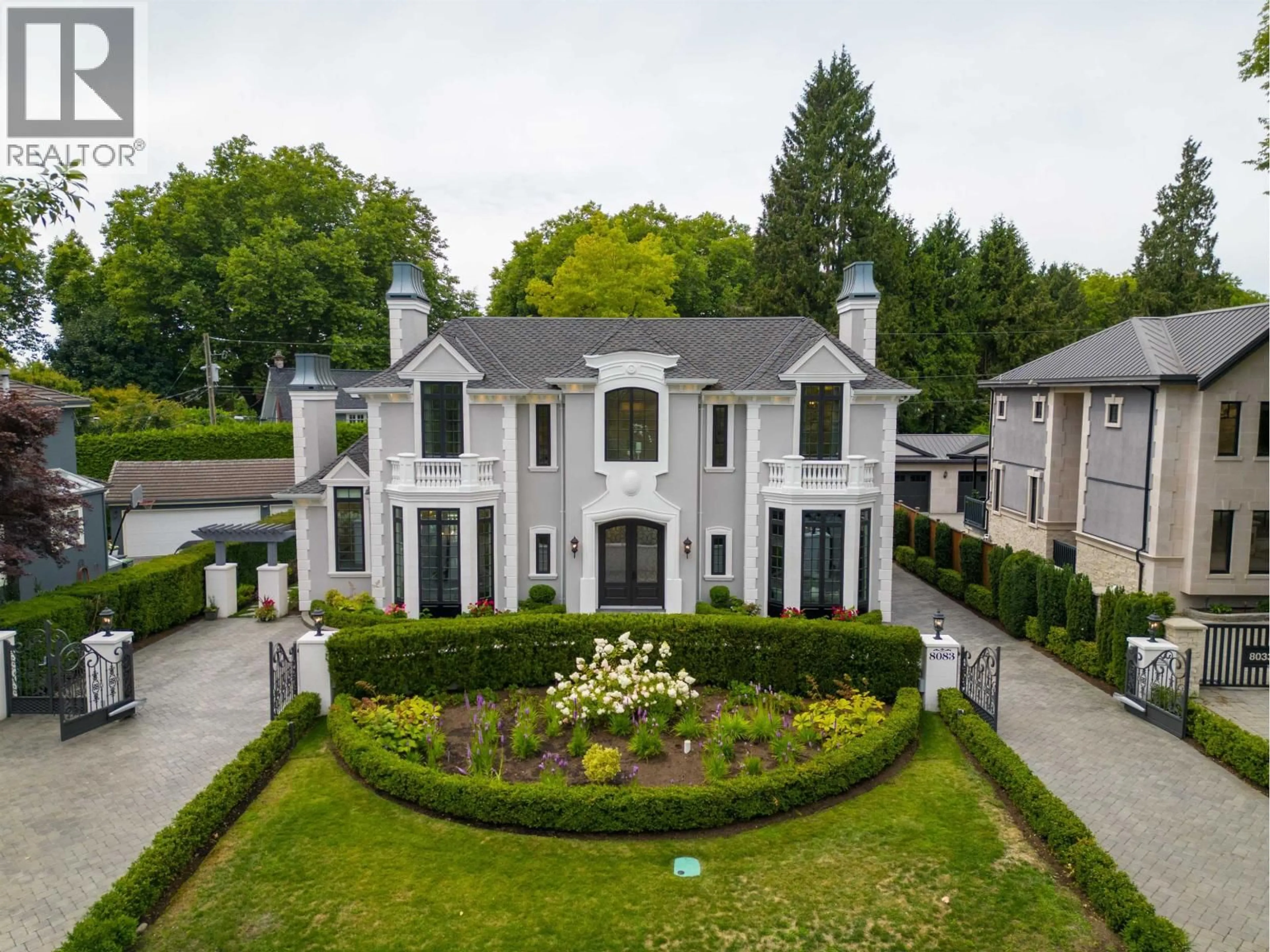 A pic from outside/outdoor area/front of a property/back of a property/a pic from drone, street for 8083 ANGUS DRIVE, Vancouver British Columbia V6P5K9