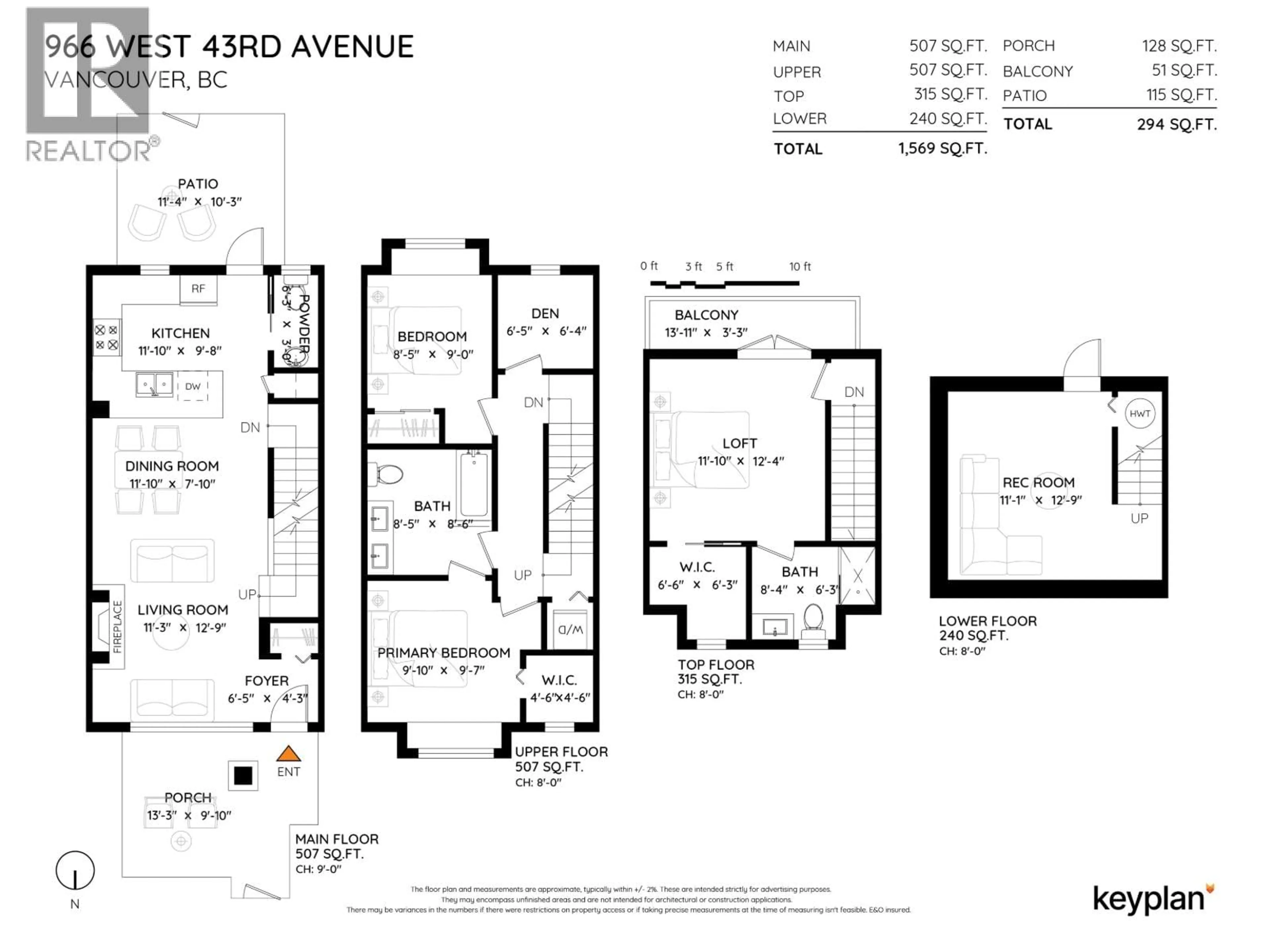 Floor plan for 966 43RD AVENUE, Vancouver British Columbia V6M2W2