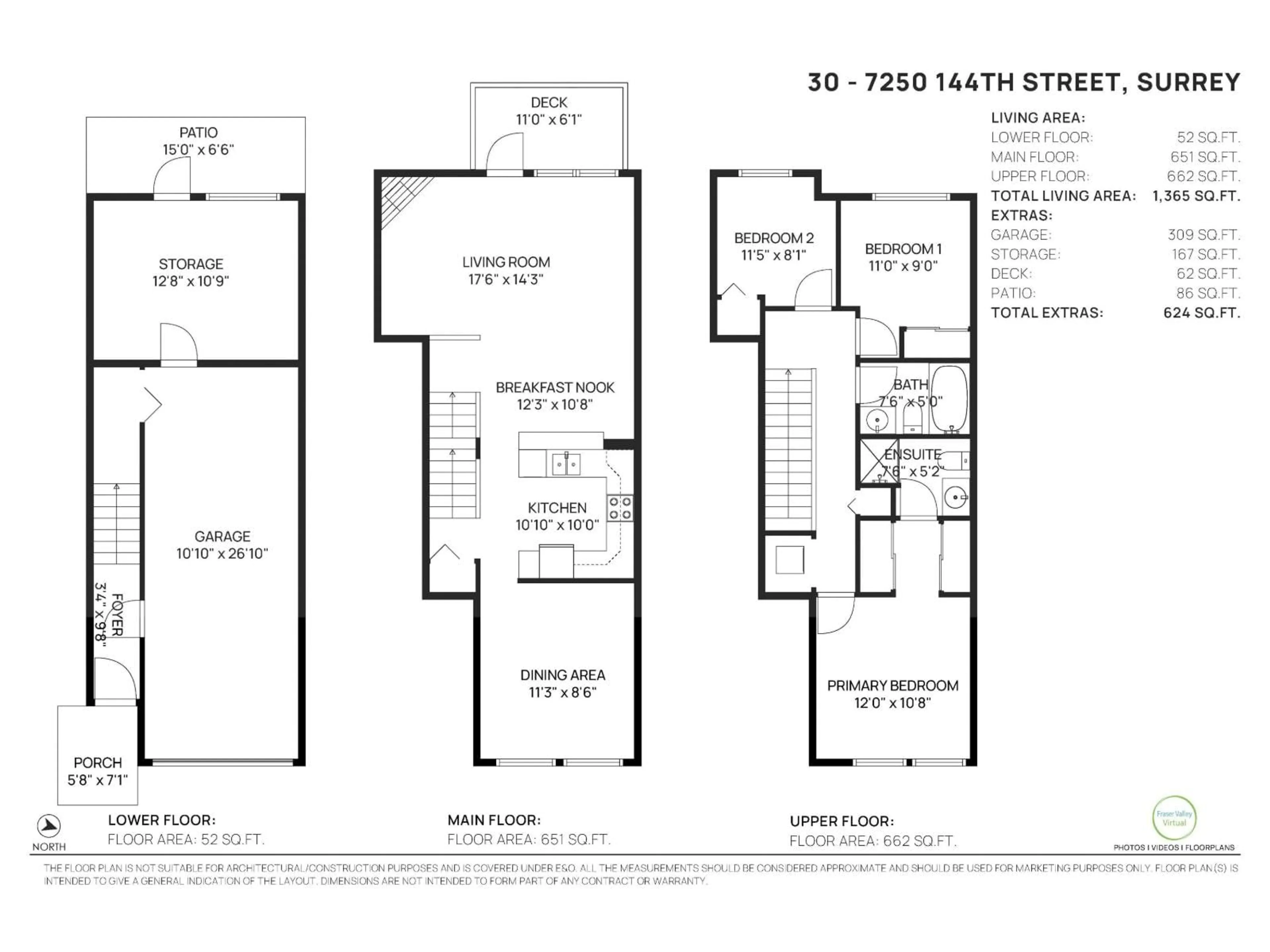 Floor plan for 30 - 7250 144 STREET, Surrey British Columbia V3W1L7