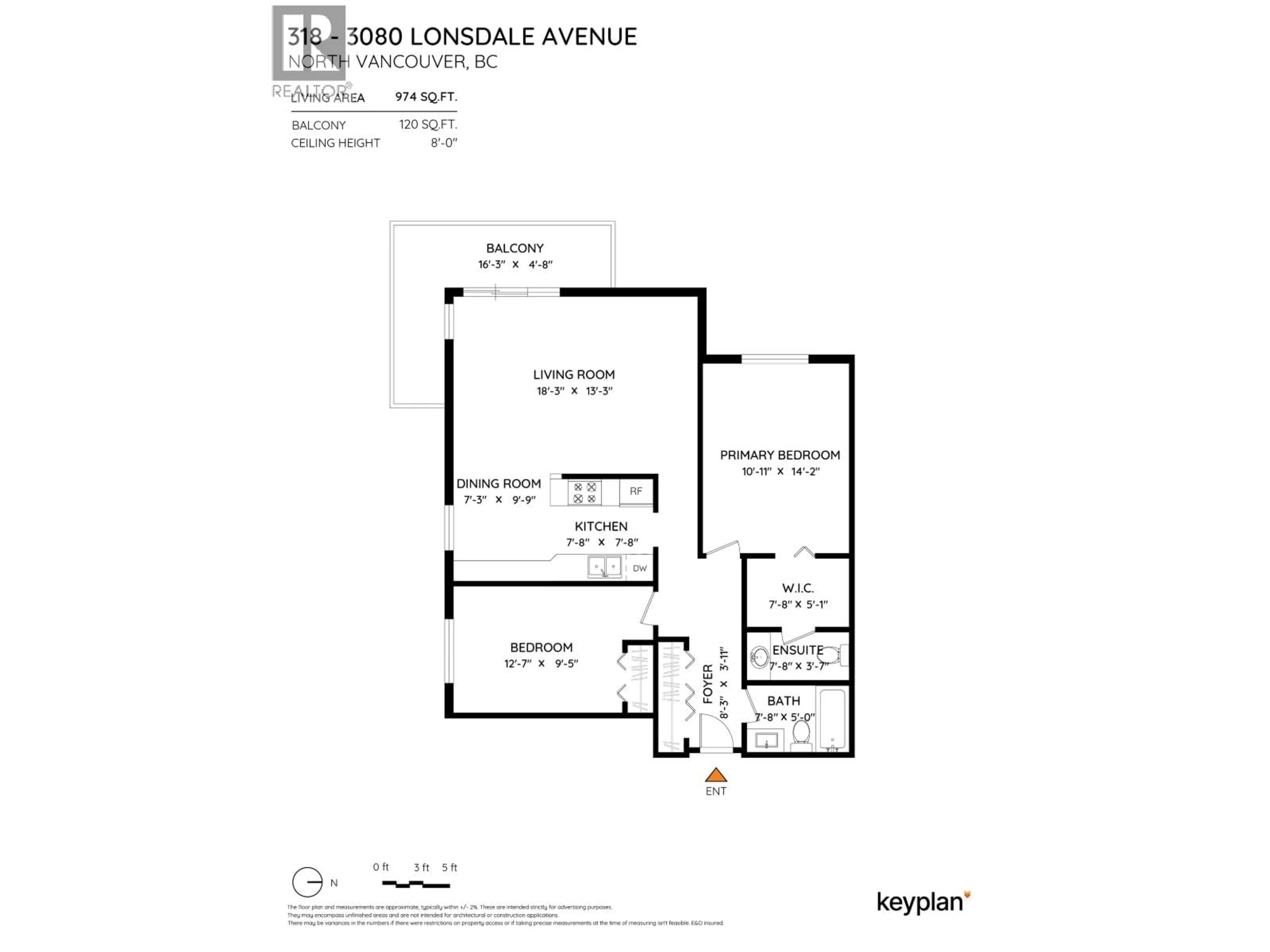 Floor plan for 318 - 3080 LONSDALE AVENUE, North Vancouver British Columbia V7N3J5