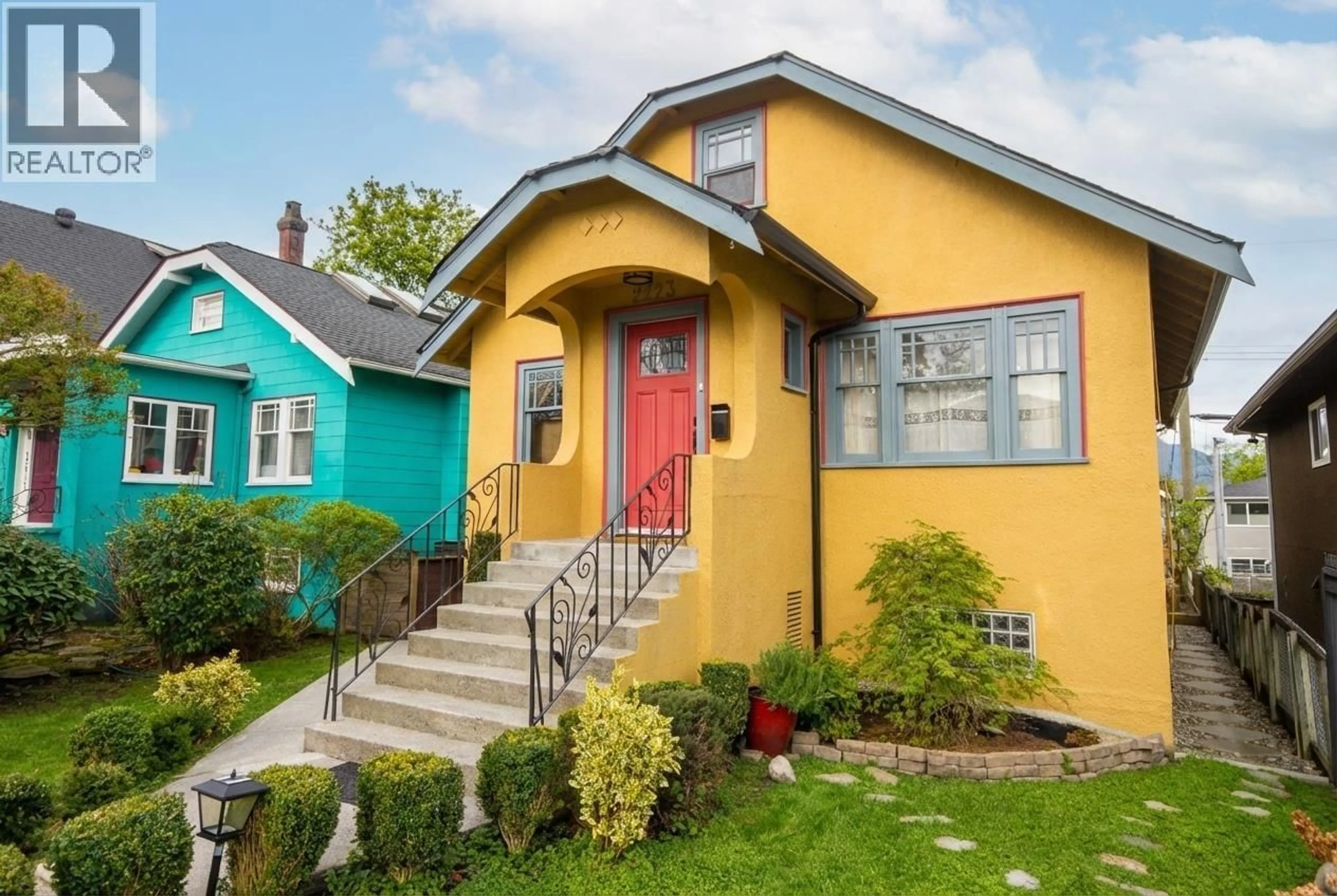 Home with vinyl exterior material, street for 2223 GRAVELEY STREET, Vancouver British Columbia V5L3C1