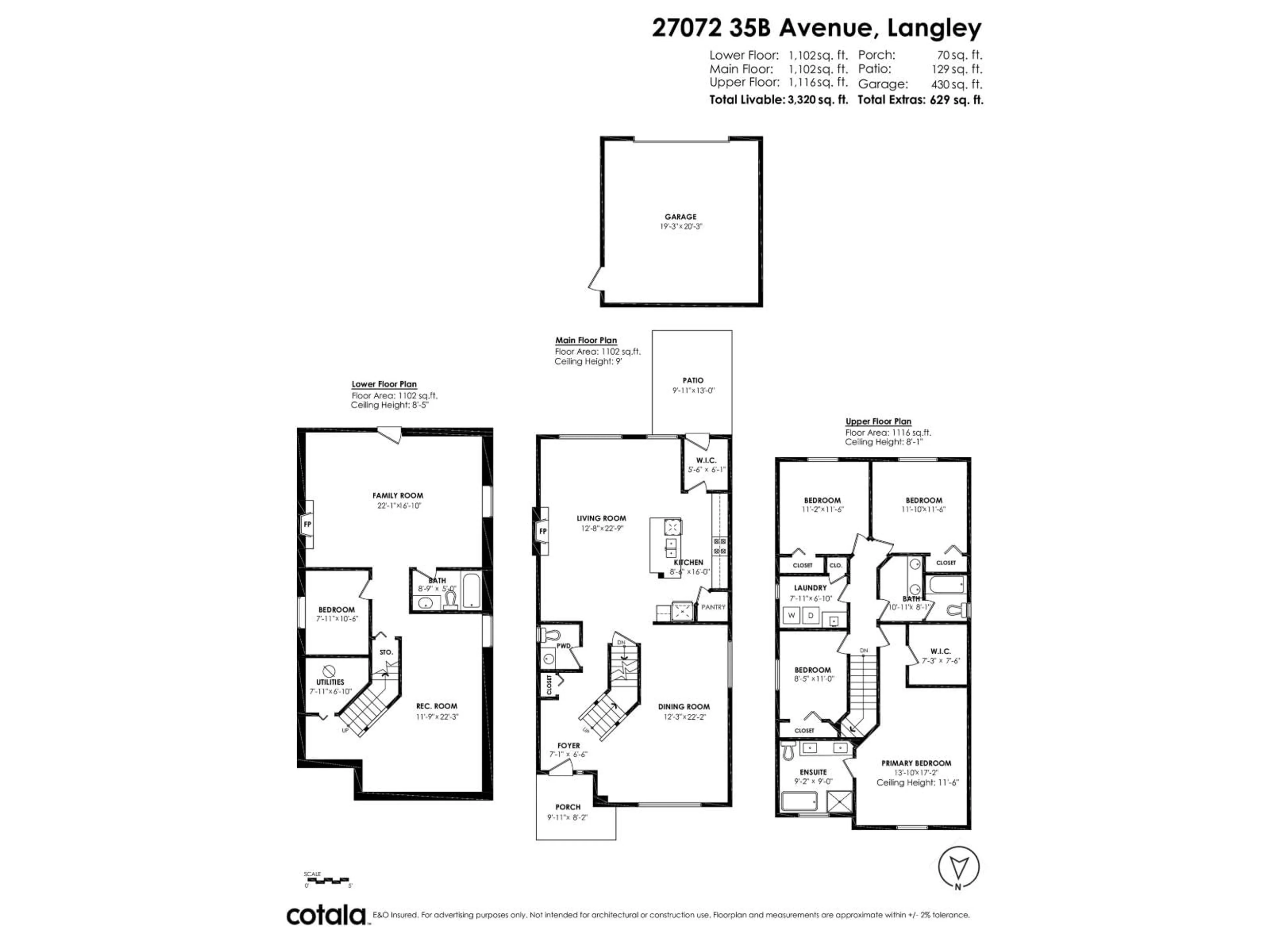 Floor plan for 27072 35B AVENUE, Langley British Columbia V4W0A4